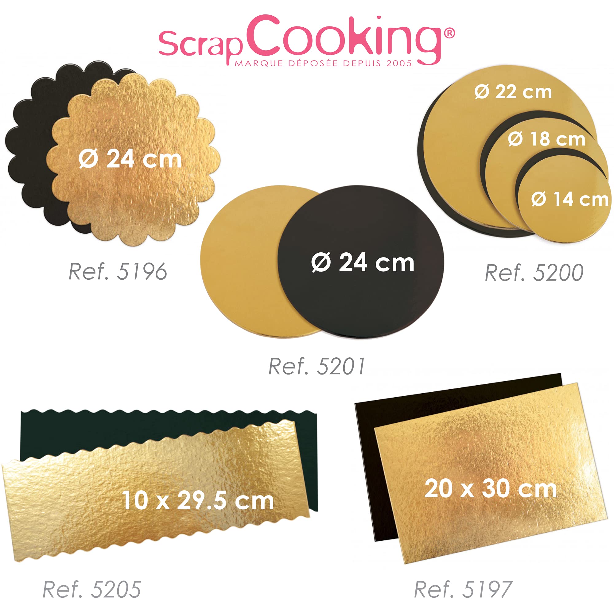 scrapcooking-mat-riel-6-supports-g-teaux-ronds-dor-noir-24-cm image 7