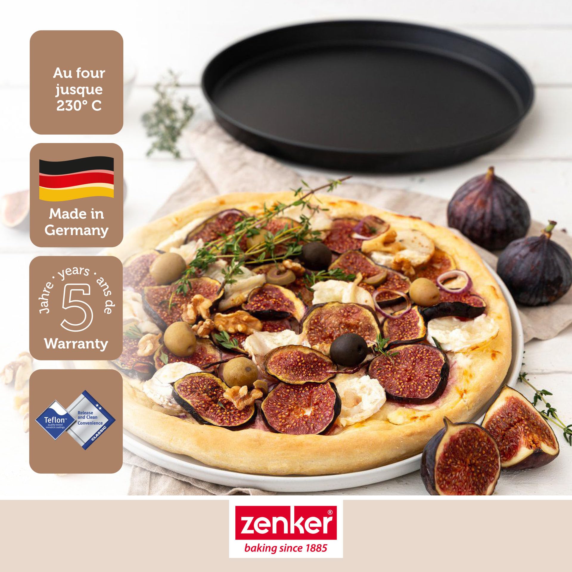 zenker-black-metallic-7507-plaque-pizza-ronde-24-cm image 2