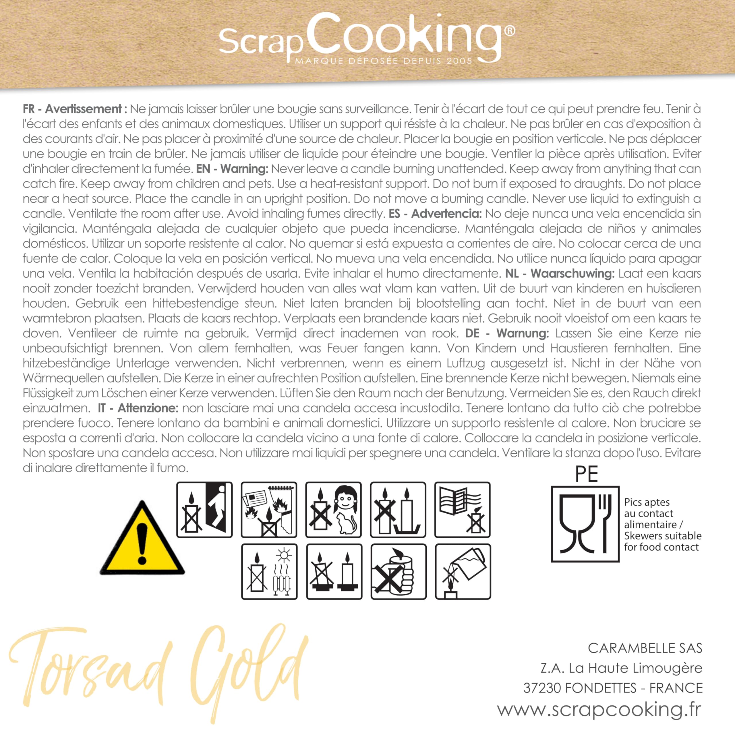 scrapcooking-d-corations-lot-12-bougies-torsad-es-dor-es-15-9-cm image 6