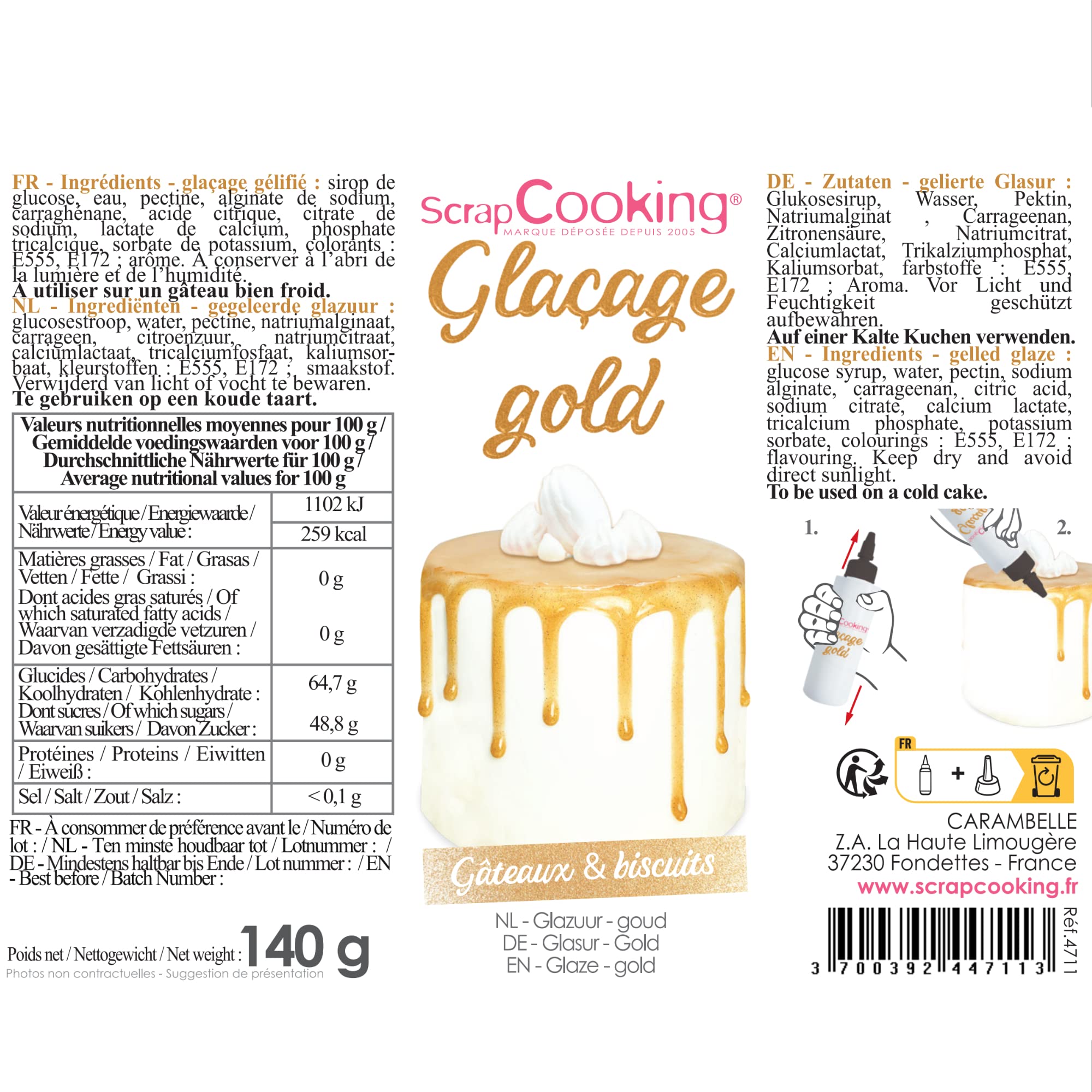 scrapcooking-ingr-dients-4711-gla-age-dor-140-g-drip-cake image 8