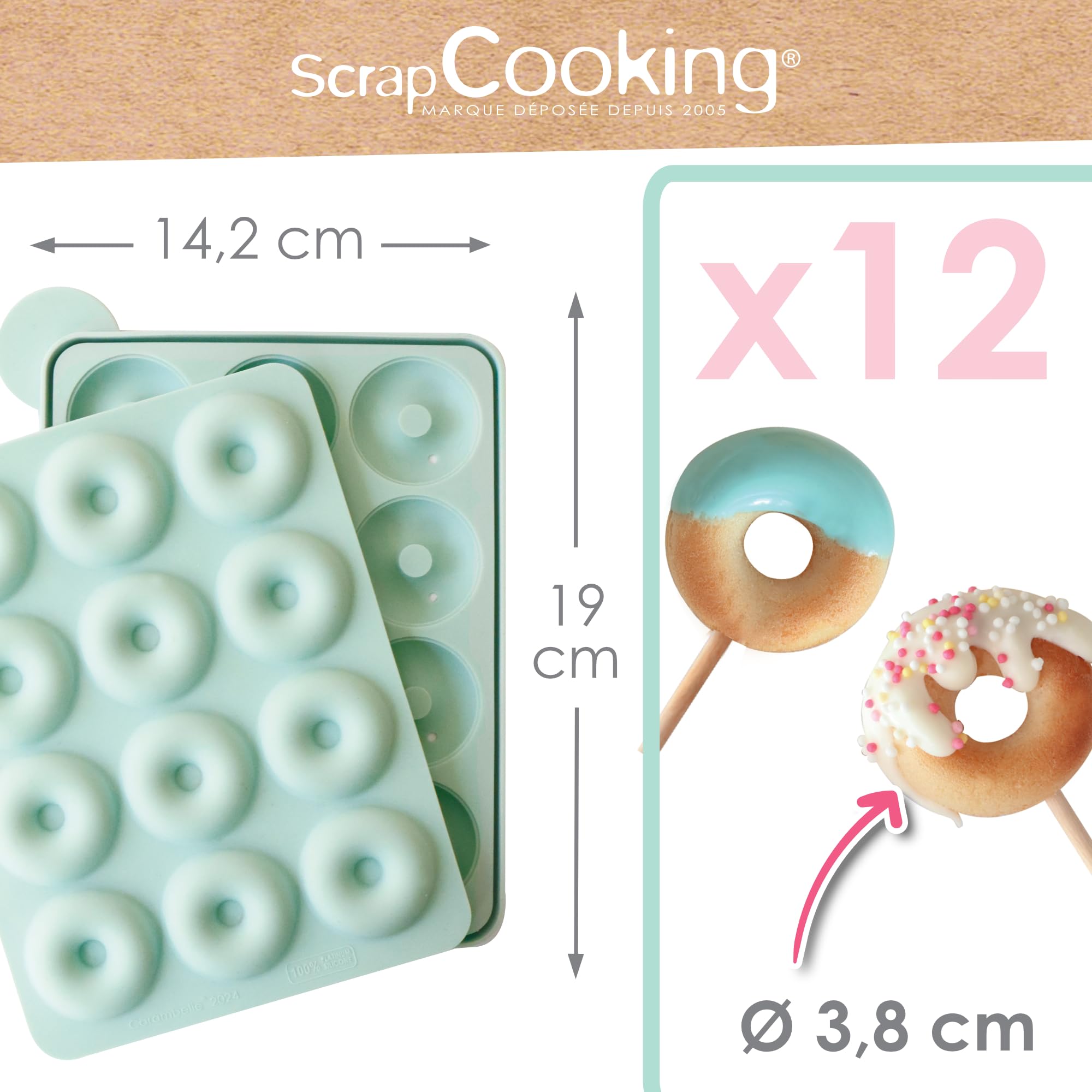 scrapcooking-moules-mini-donuts-silicone-3188-vert-d-eau image 3