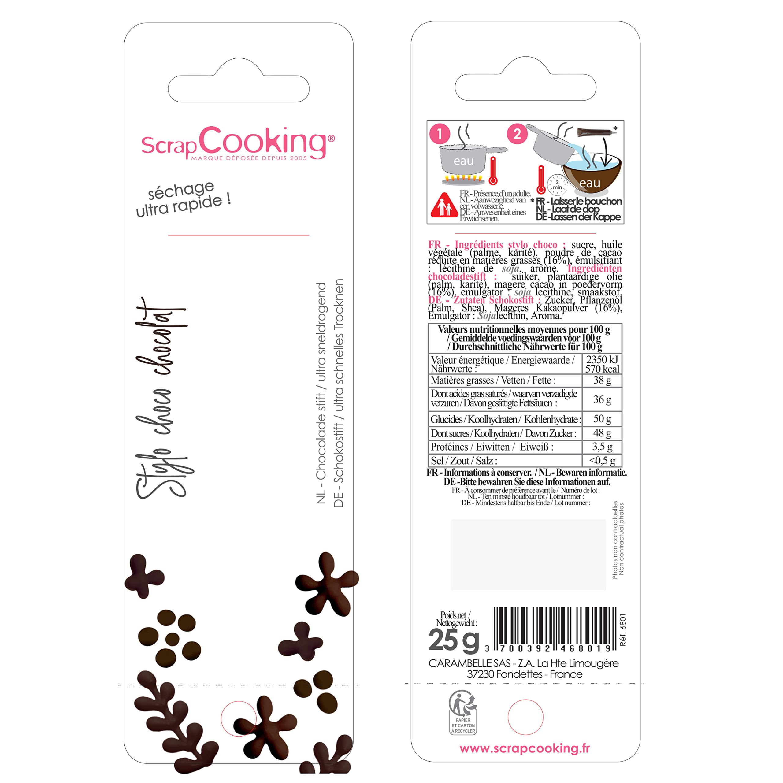 scrapcooking-d-corations-stylo-choco-6801-marron-25-g image 8