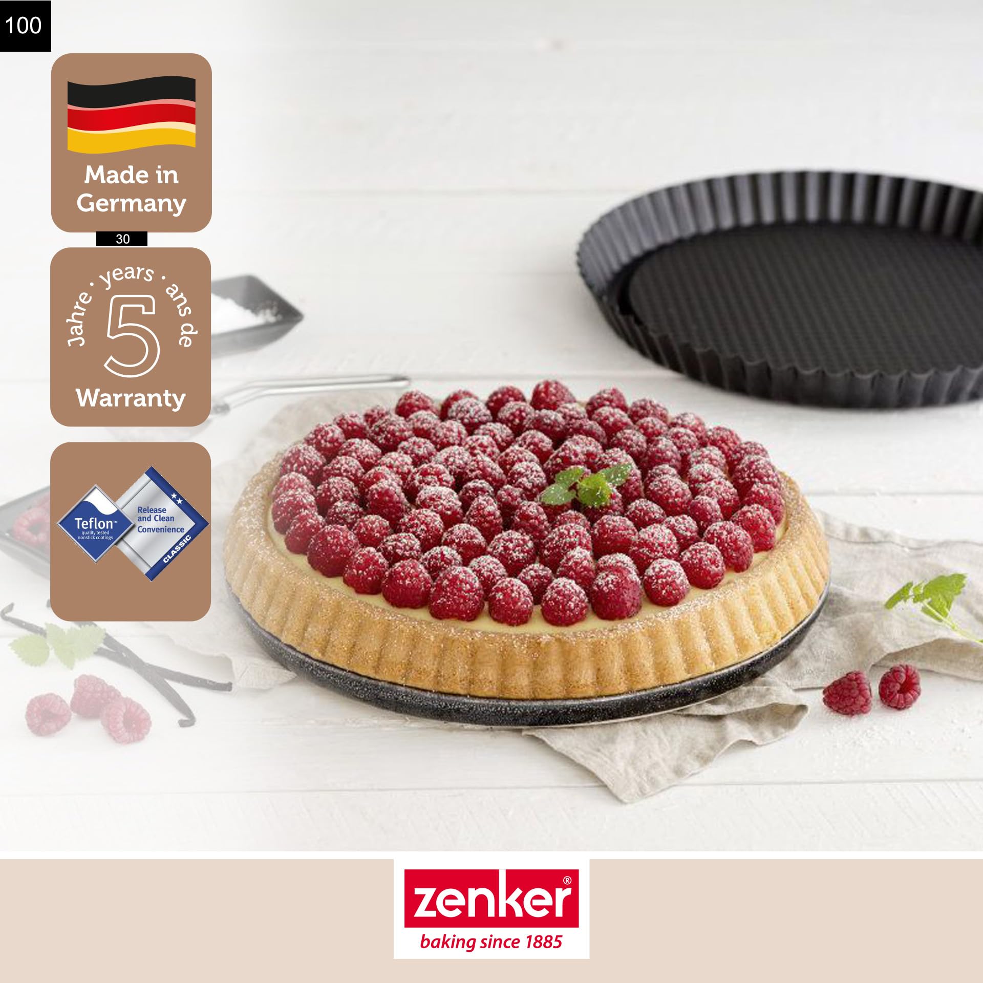 zenker-black-metallic-lot-2-moules-tarte-renvers-e-30-cm-acier image 3