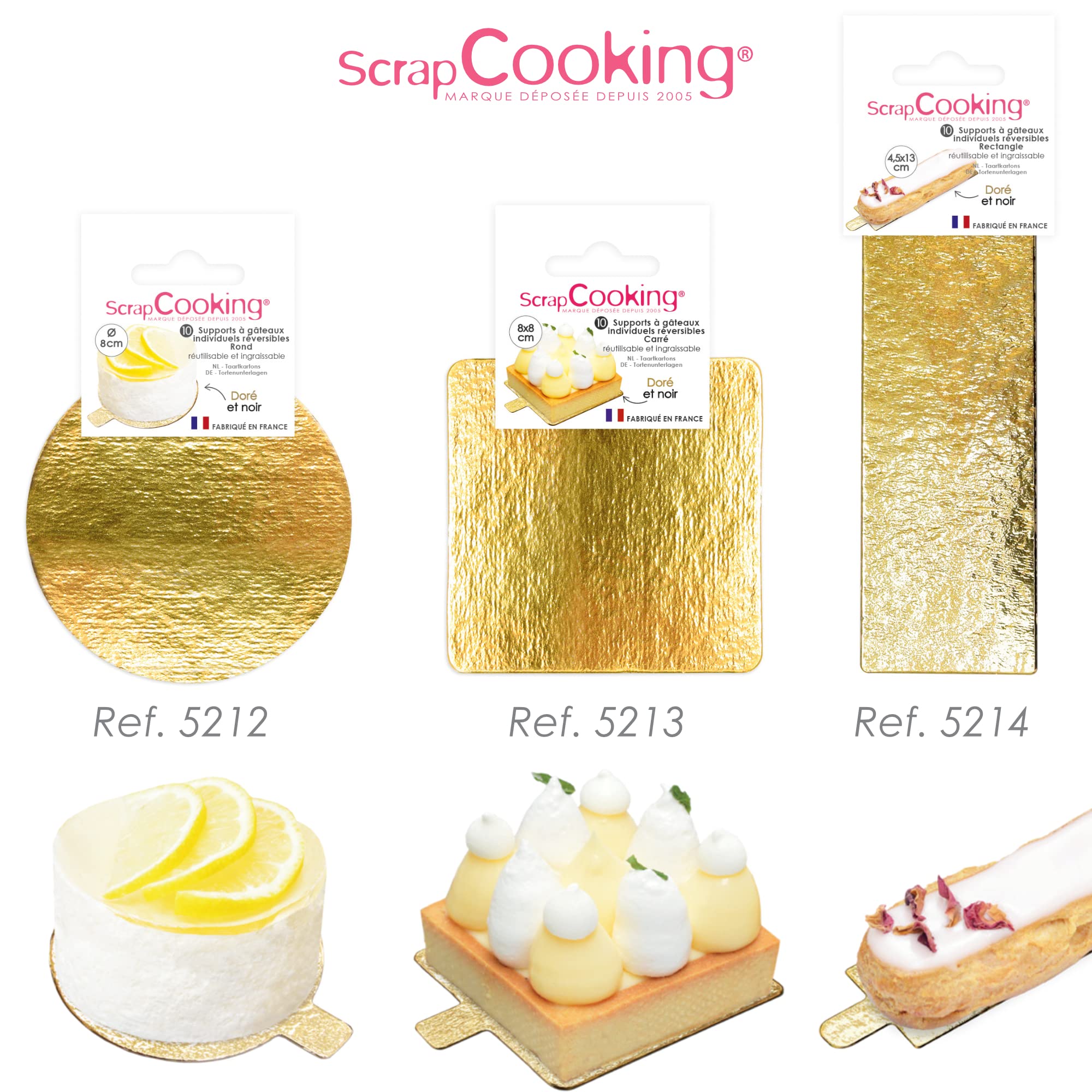 scrapcooking-mat-riel-5212-supports-g-teaux-rectangle-lot-10-dor image 8