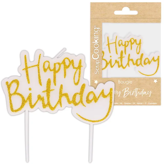 scrapcooking-happy-birthday-4825-bougie-g-teau-or-10-cm image 1