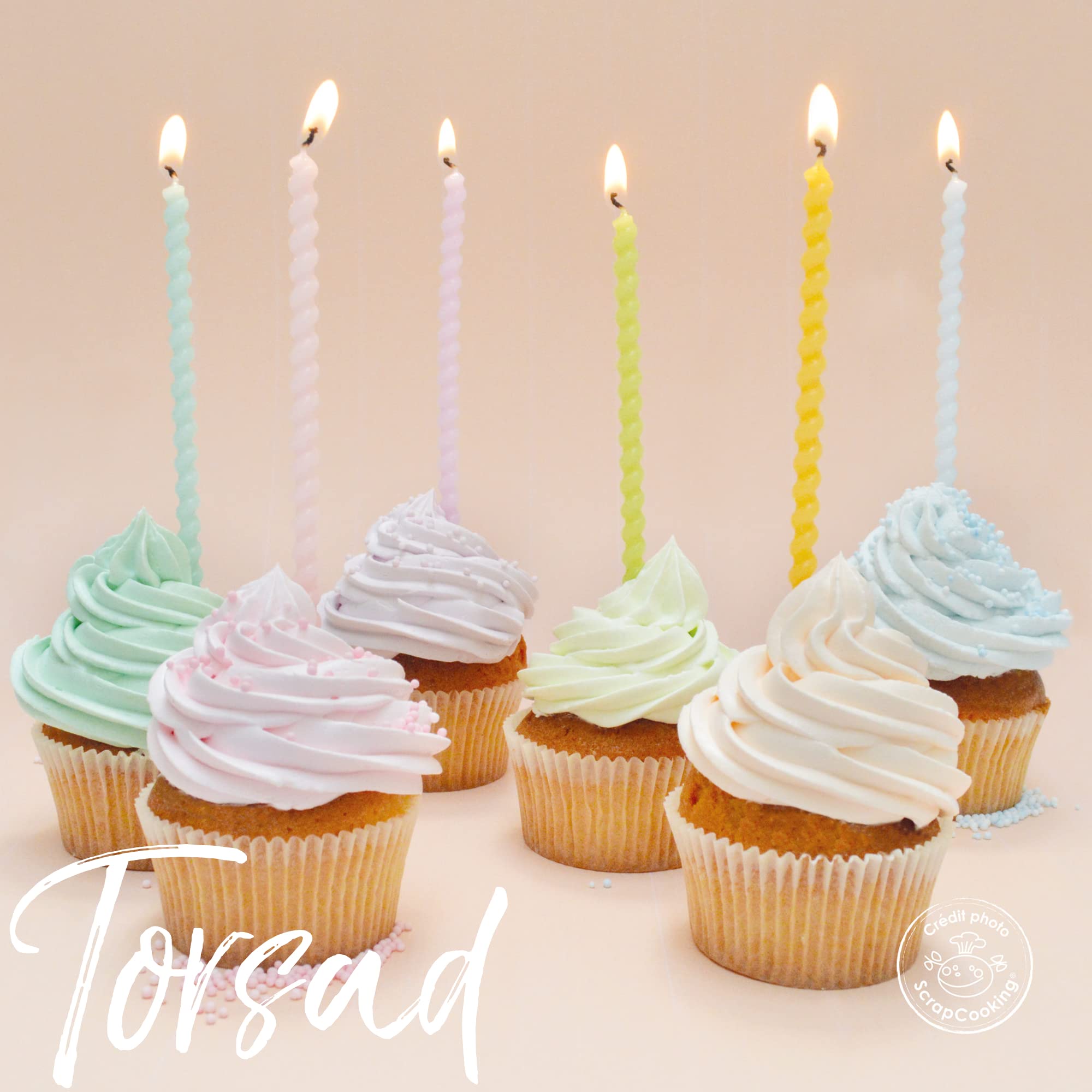scrapcooking-d-corations-0358-bougies-torsad-es-pastel-12-pi-ces image 4