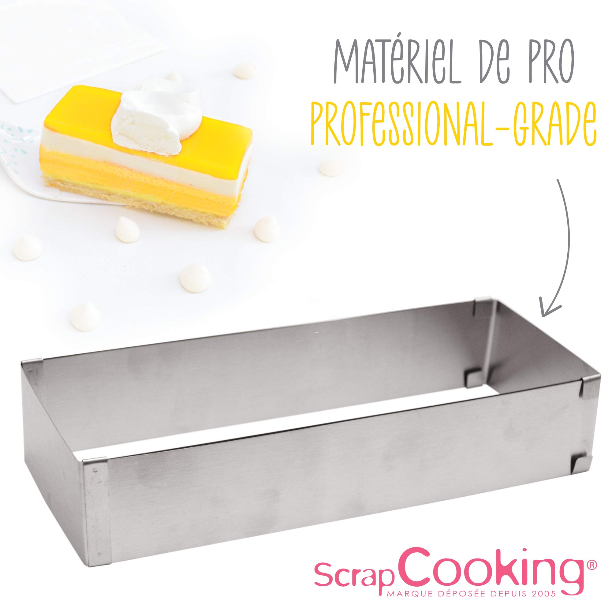 scrapcooking-moules-1916-cadre-rectangulaire-extensible-inox-25-48-cm image 6