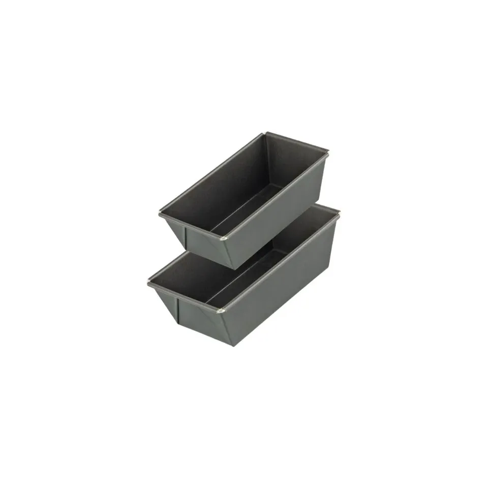 zenker-black-metallic-lot-2-moules-cake-20-cm-et-16-cm-acier image 1