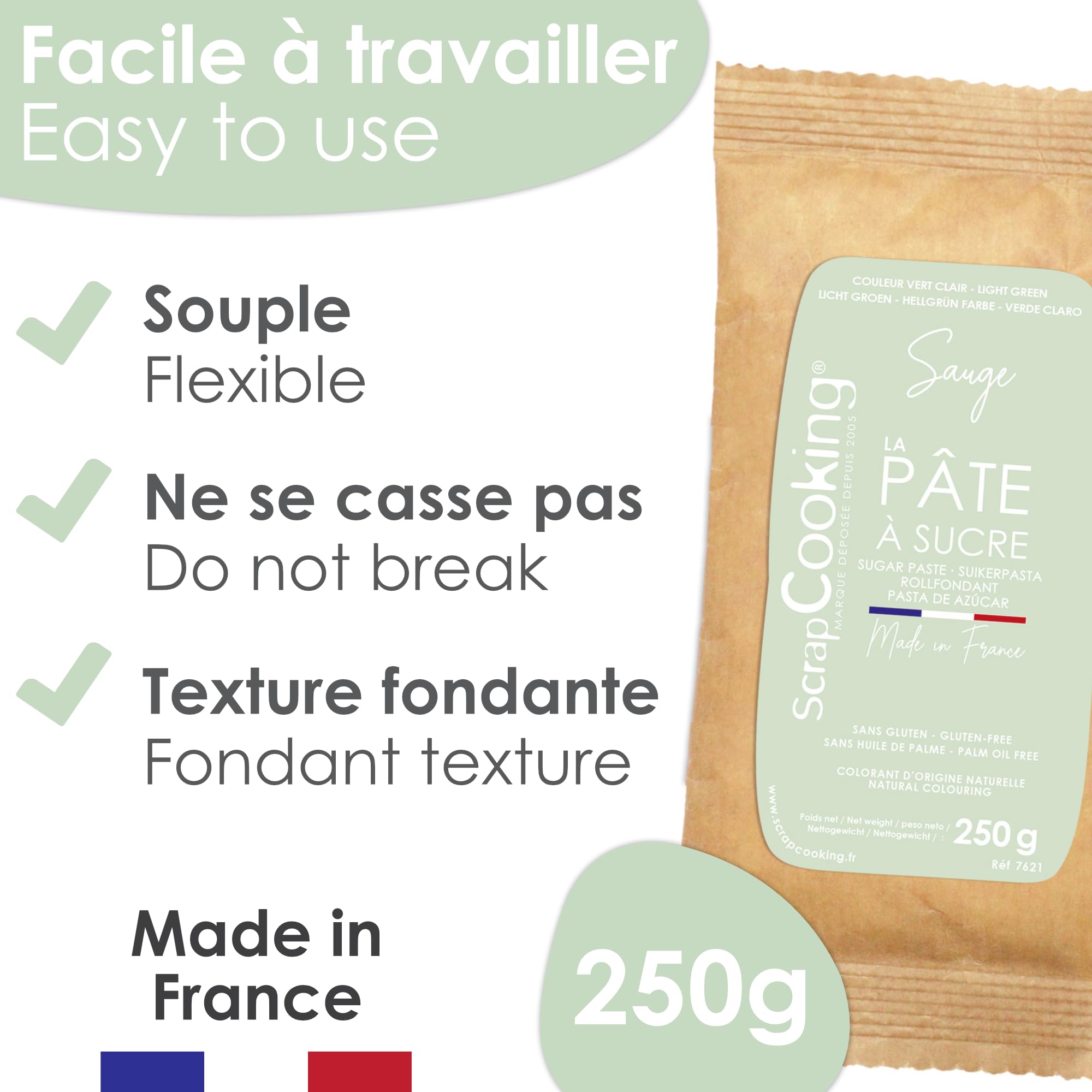 scrapcooking-p-tes-sucre-7621-vert-sauge-250-g-naturel image 5