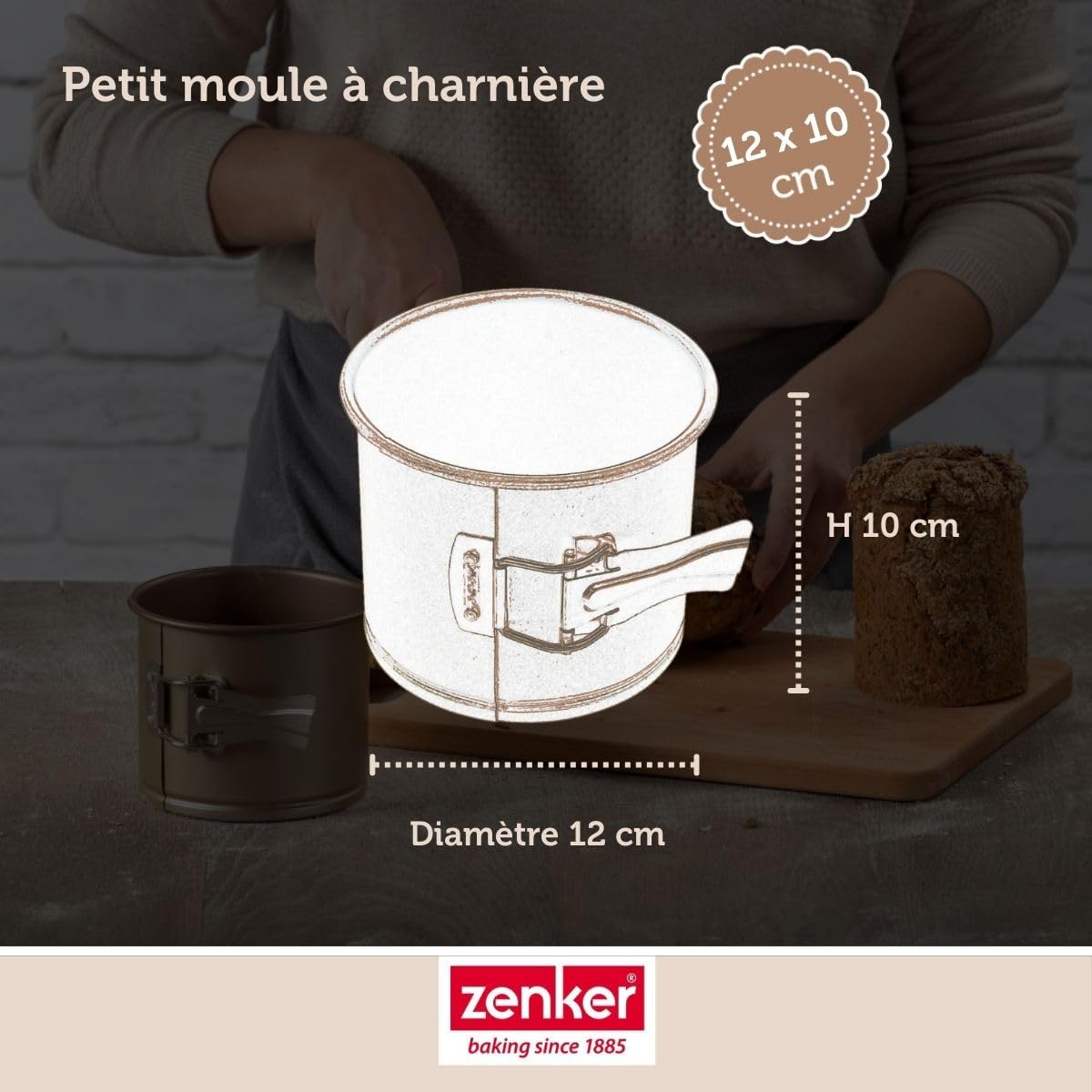 zenker-excellence-7310-petit-moule-panettone-12-cm-dor image 3