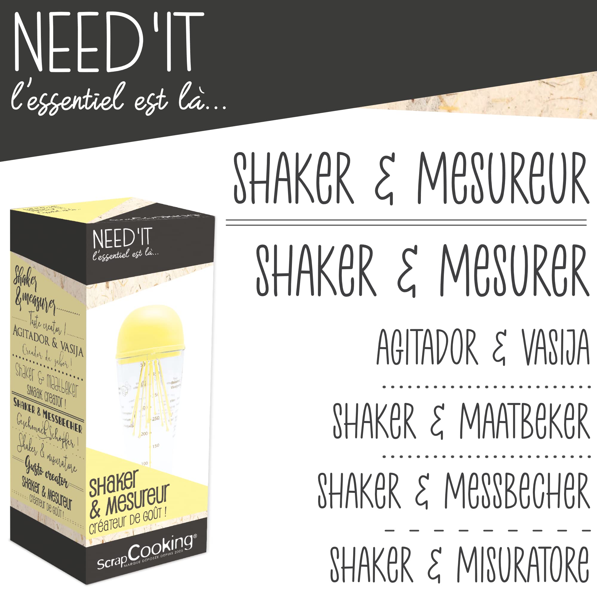 scrapcooking-mat-riel-shaker-need-it-5251-jaune-500-ml image 2