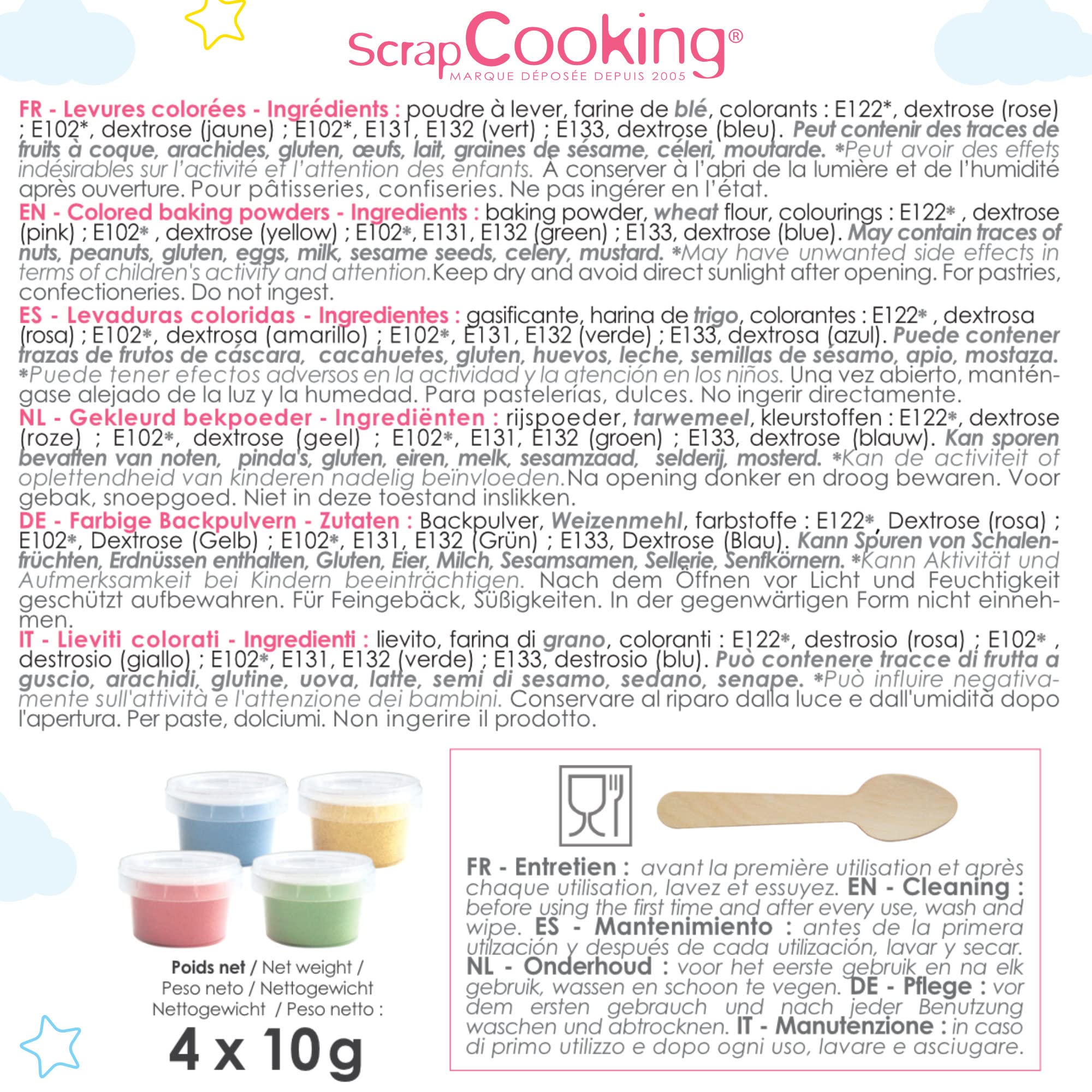 scrapcooking-kit-3969-rainbow-cake-4-levures-colorantes-recette image 2