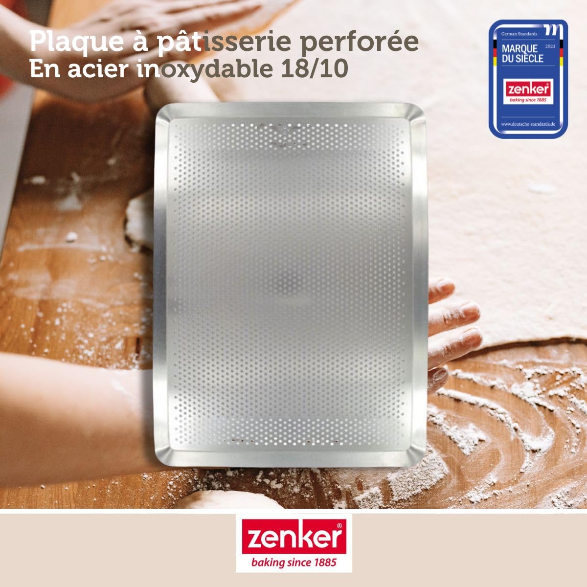 zenker-black-metallic-plaque-p-tisserie-perfor-e-40x30-cm-gris image 2