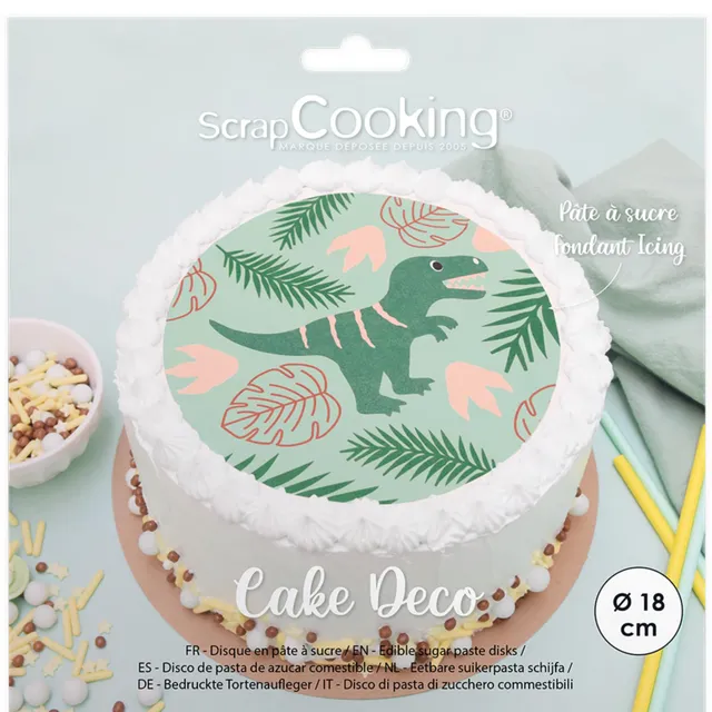 scrapcooking-p-tes-sucre-7331-disque-dino-vert-18-cm-45-g image 1