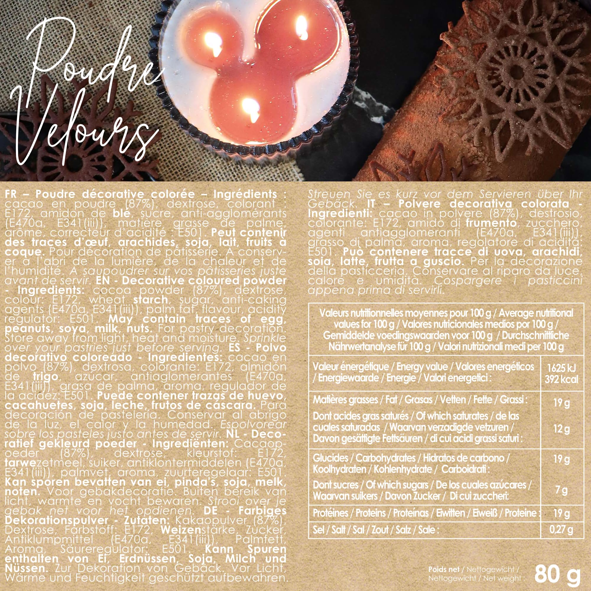 scrapcooking-d-corations-poudre-velours-cacao-scintillant-80g image 7