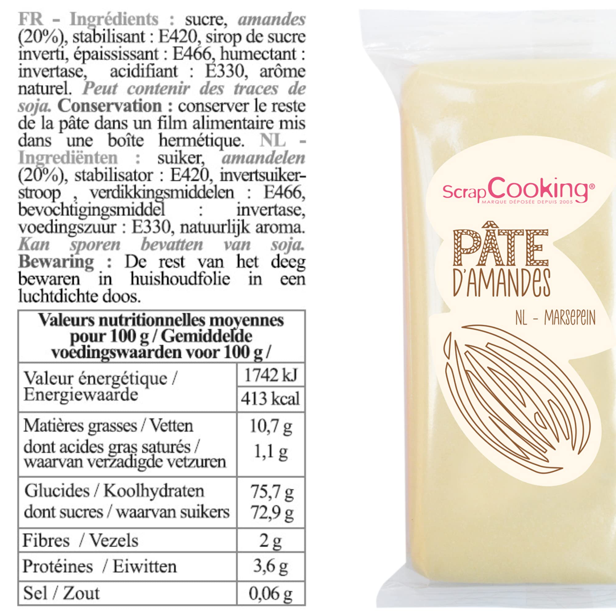 scrapcooking-p-tes-sucre-p-te-d-amandes-7165-beige-200-g image 4