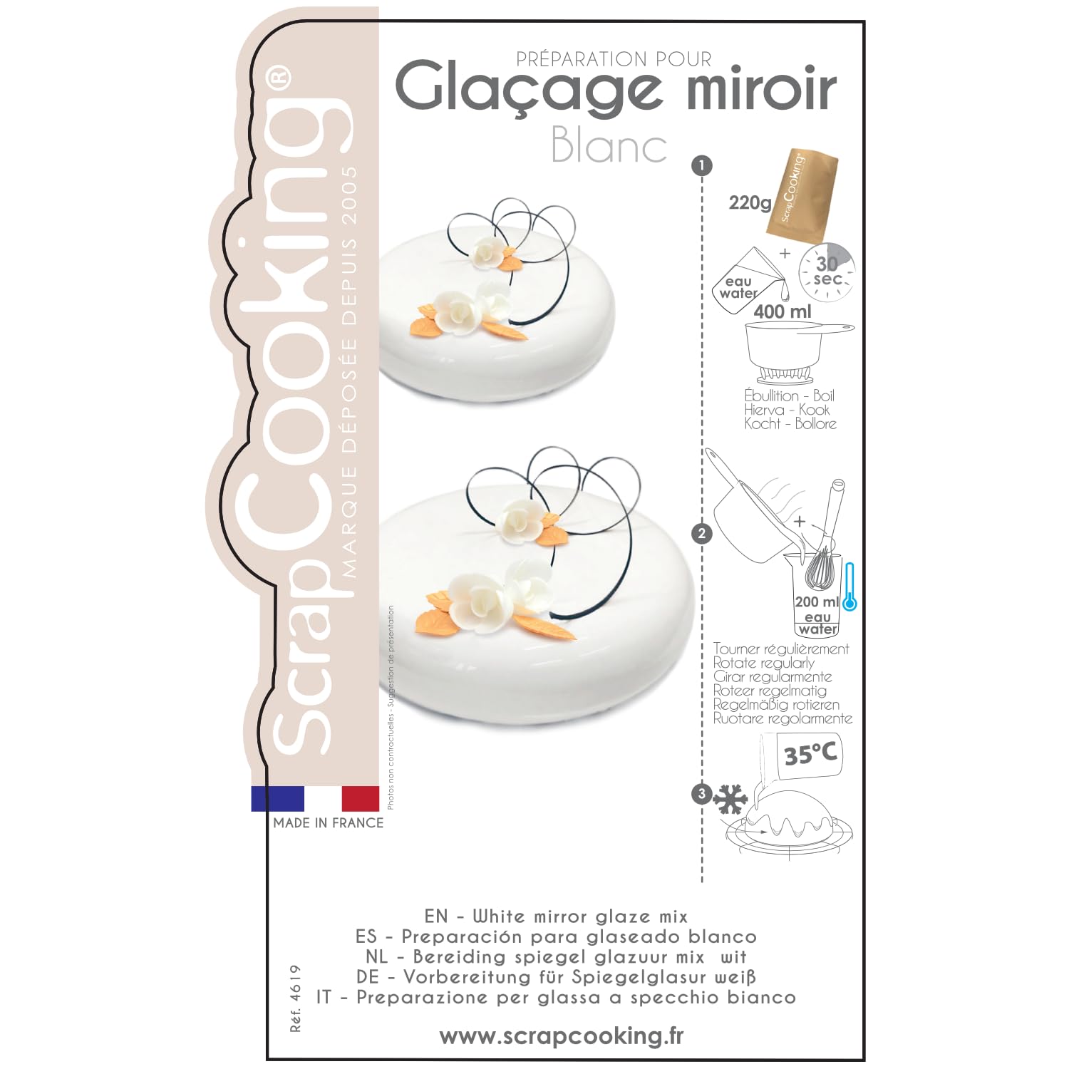 scrapcooking-ingr-dients-mix-gla-age-miroir-blanc-220-g-brillant image 2