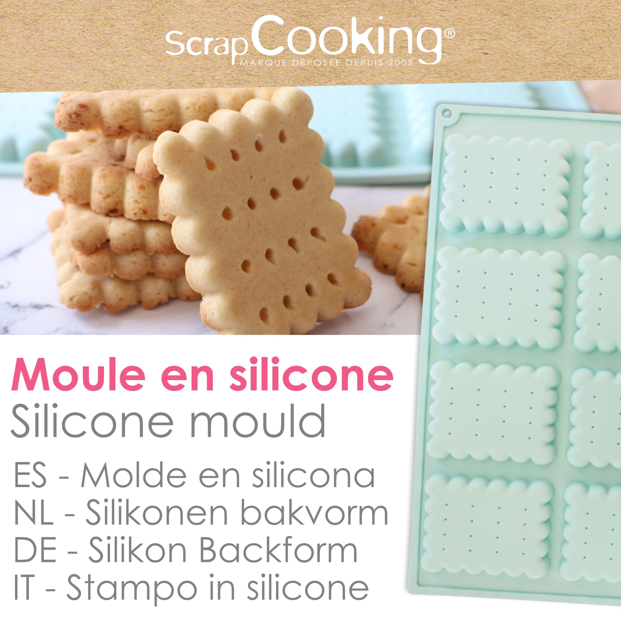 scrapcooking-moules-moule-8-petits-beurres-silicone-3182 image 2