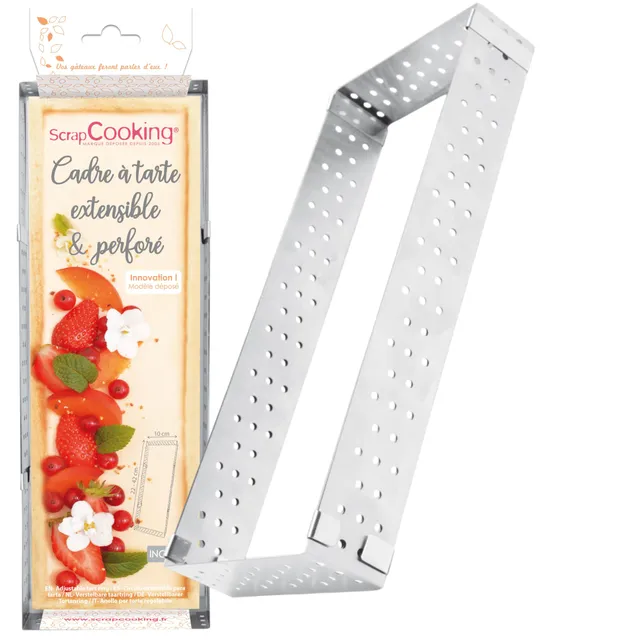 scrapcooking-1917-cadre-tarte-rectangle-extensible-inox image 1
