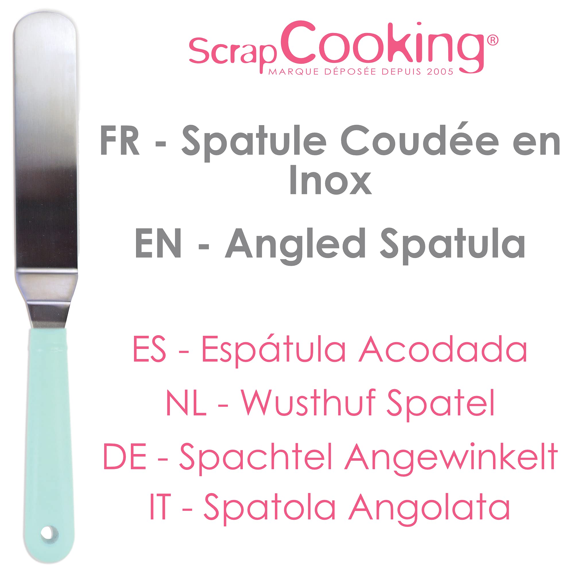 scrapcooking-mat-riel-5177-spatule-coud-e-inox-29-cm-vert-d-eau image 2