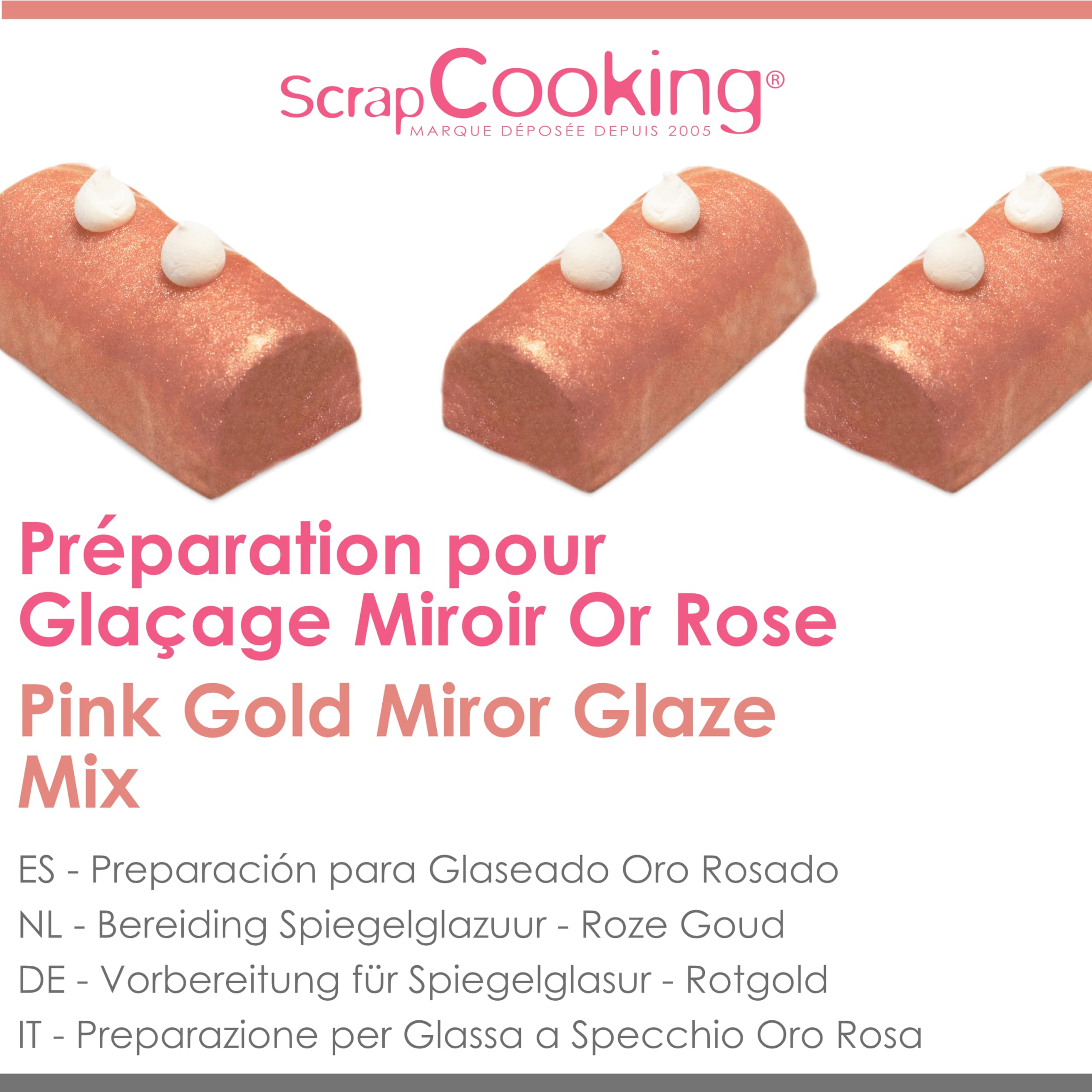 scrapcooking-mix-gla-age-miroir-or-rose-poudre-220-g image 2