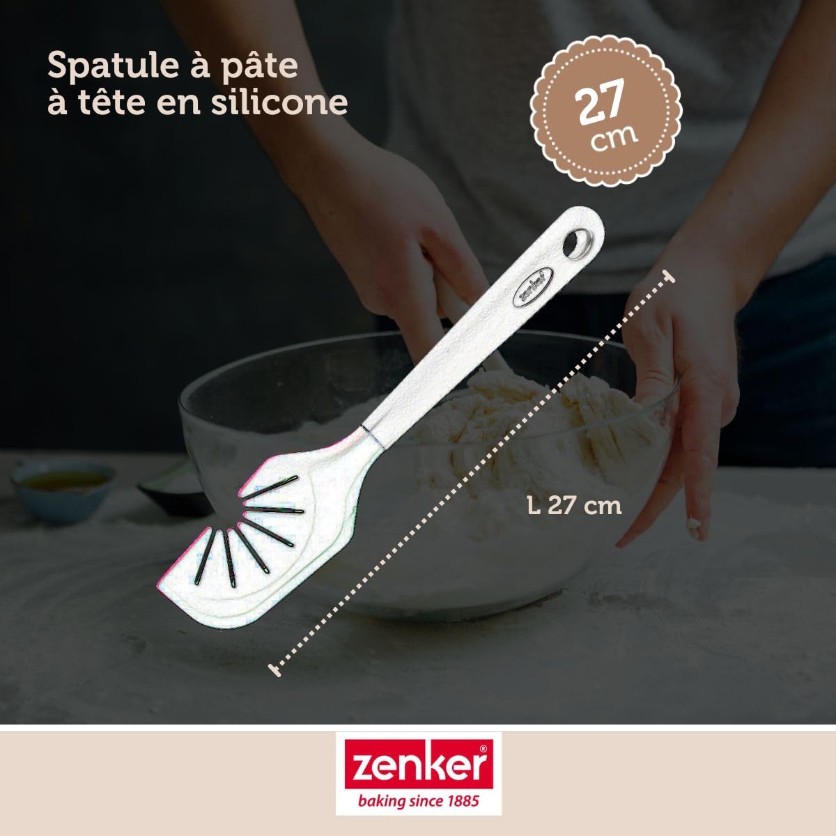 zenker-patisserie-spatule-2-en-1-27-cm-rose-silicone image 3