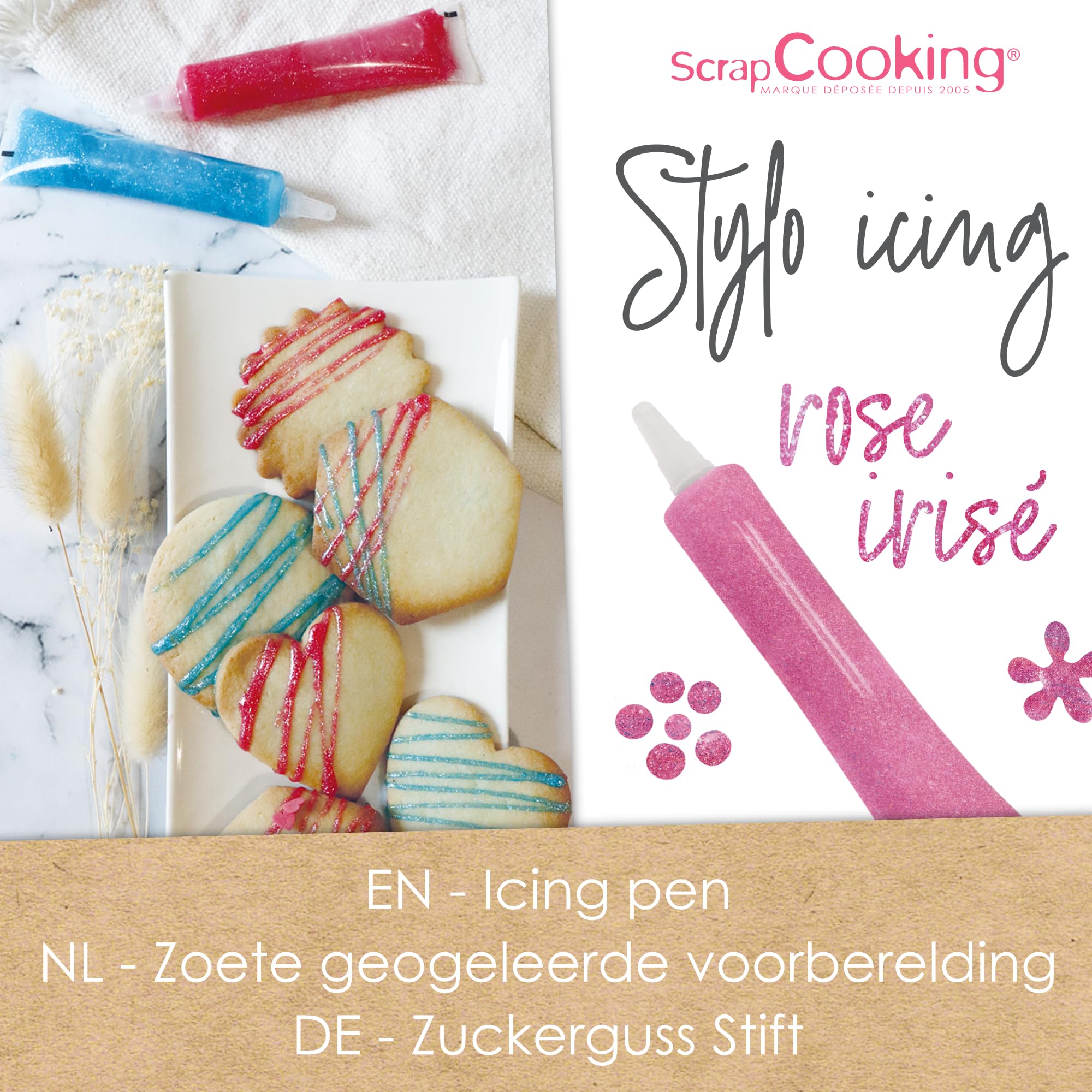 scrapcooking-d-corations-7074-stylo-icing-rose-iris-26-g image 3