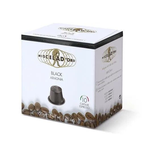 miscela-d-oro-black-capsules-compatibles-nespresso-intense image 1