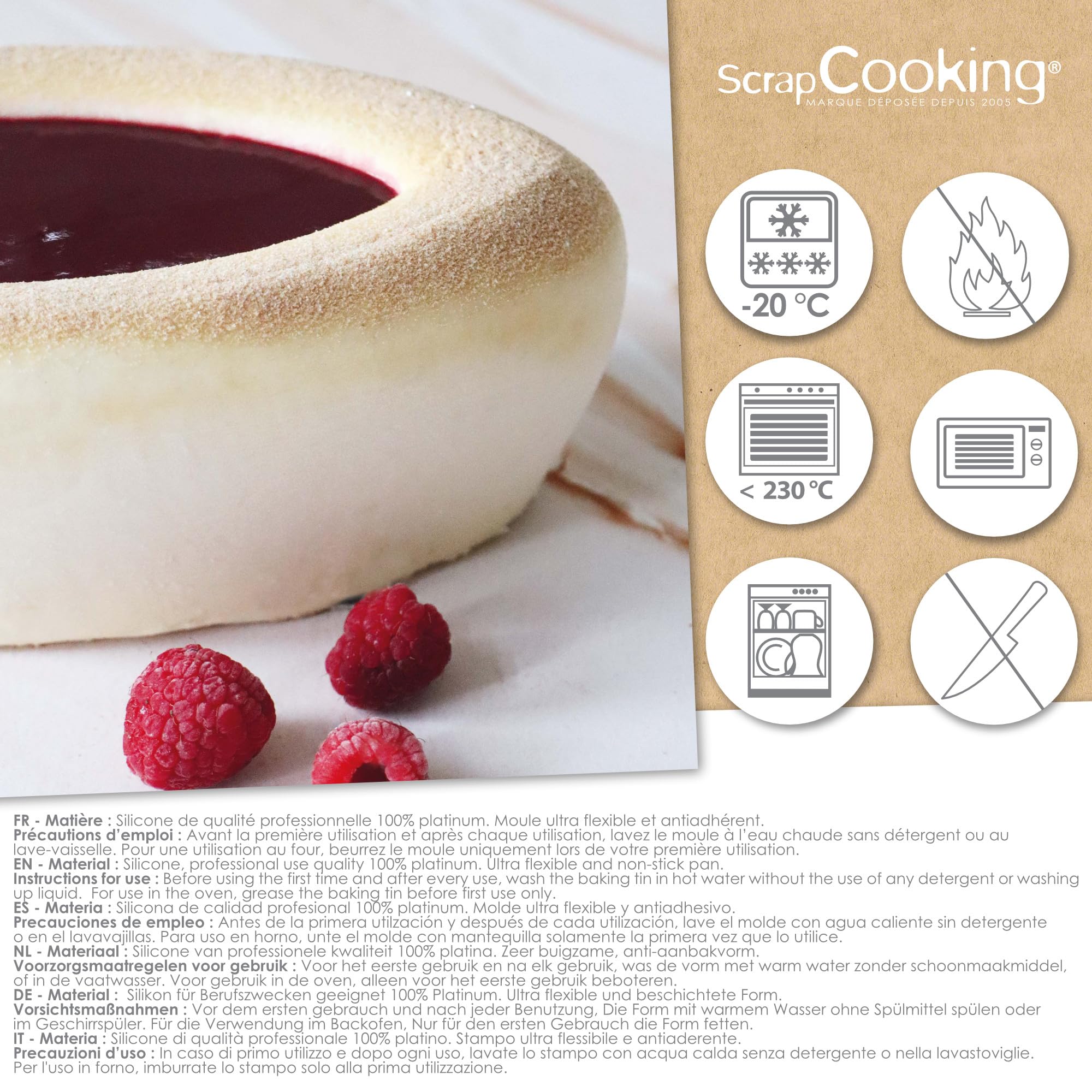 scrapcooking-barquette-2889-moule-silicone-b-che-cake-blanc image 5