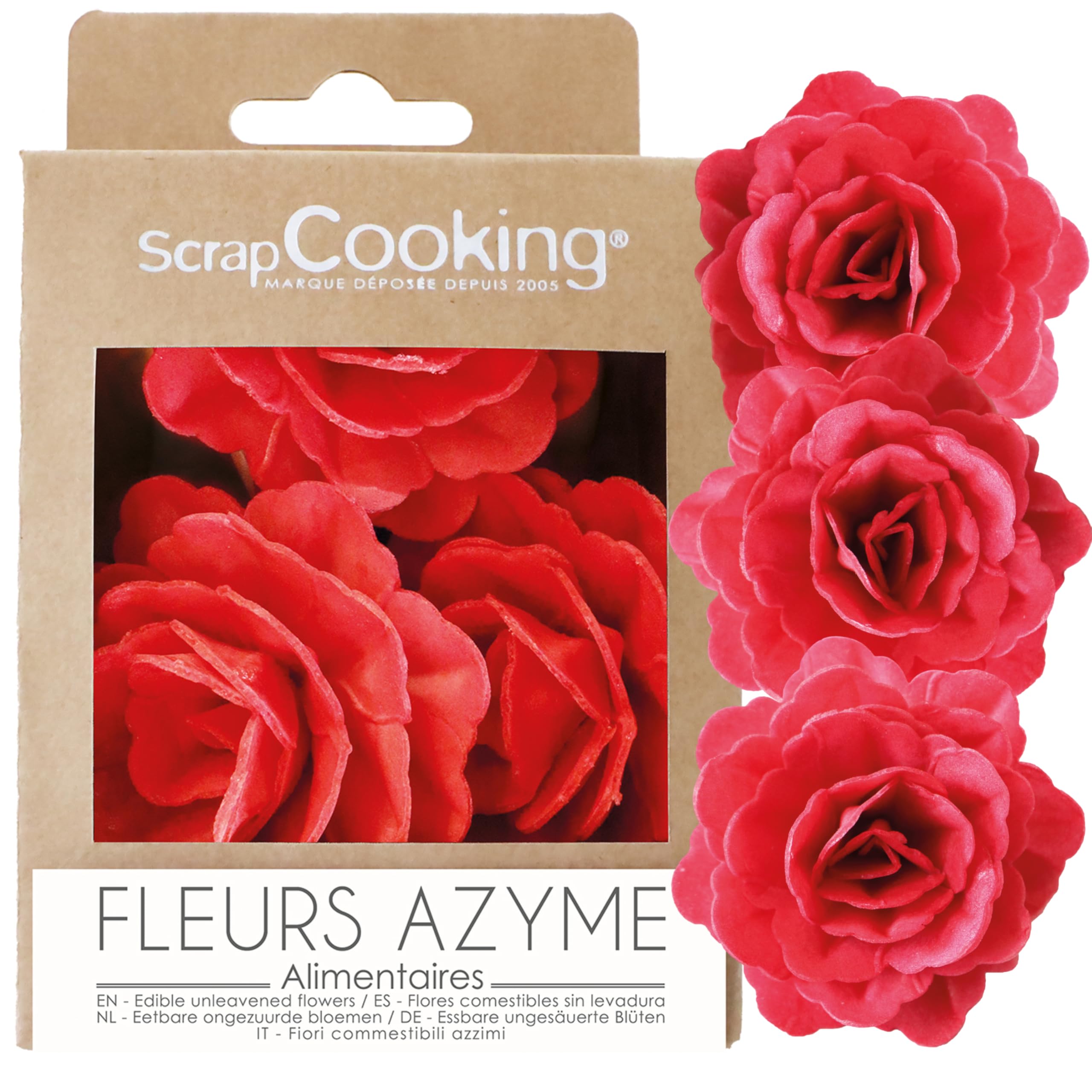 scrapcooking-d-corations-2293-fleurs-comestibles-roses-rouges-3-pi-ces image 1