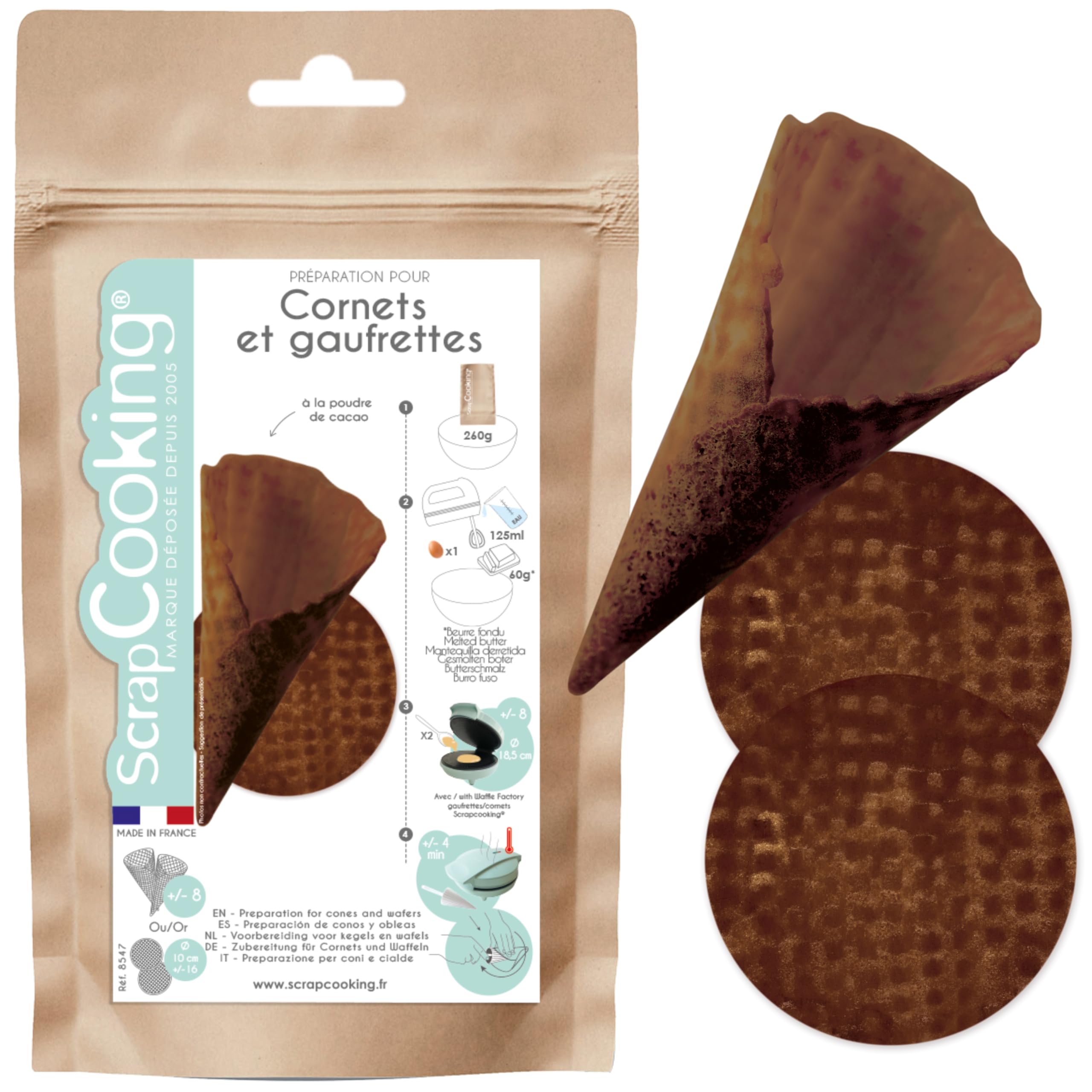 scrapcooking-ingr-dients-8547-pr-paration-cornets-chocolat-260-g image 1