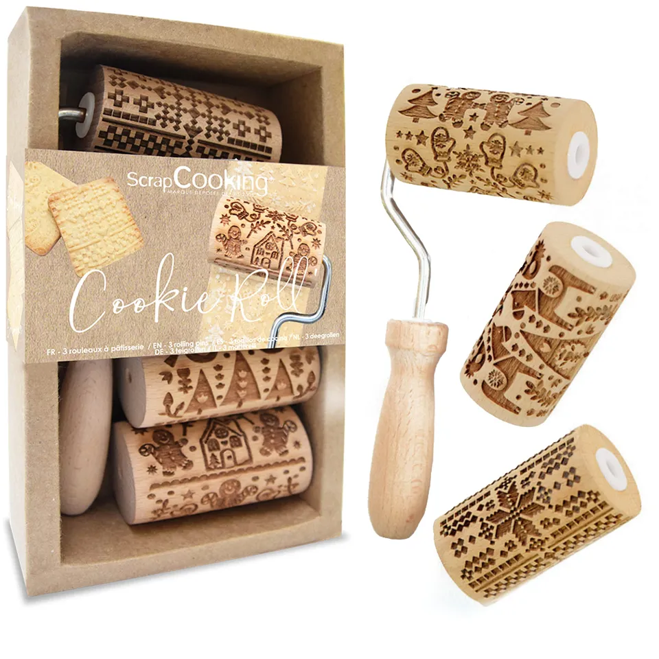 scrapcooking-kit-cookie-roll-no-l-3-rouleaux-bois-motifs image 1