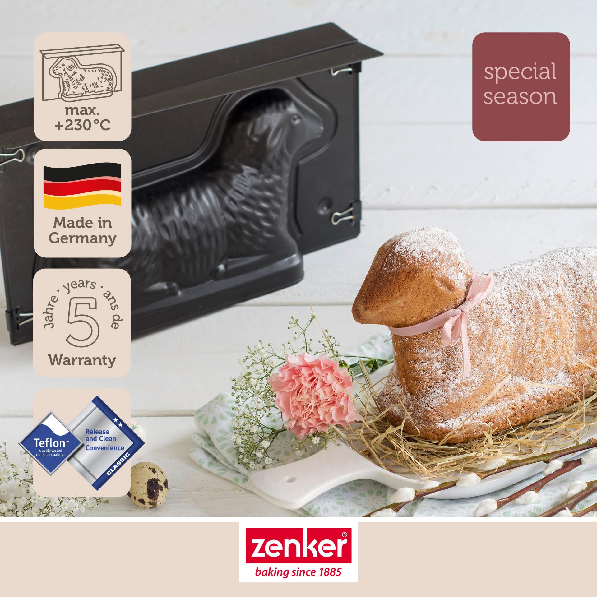 zenker-special-season-lot-2-moules-agneau-pascal-3d-acier-900-ml image 2