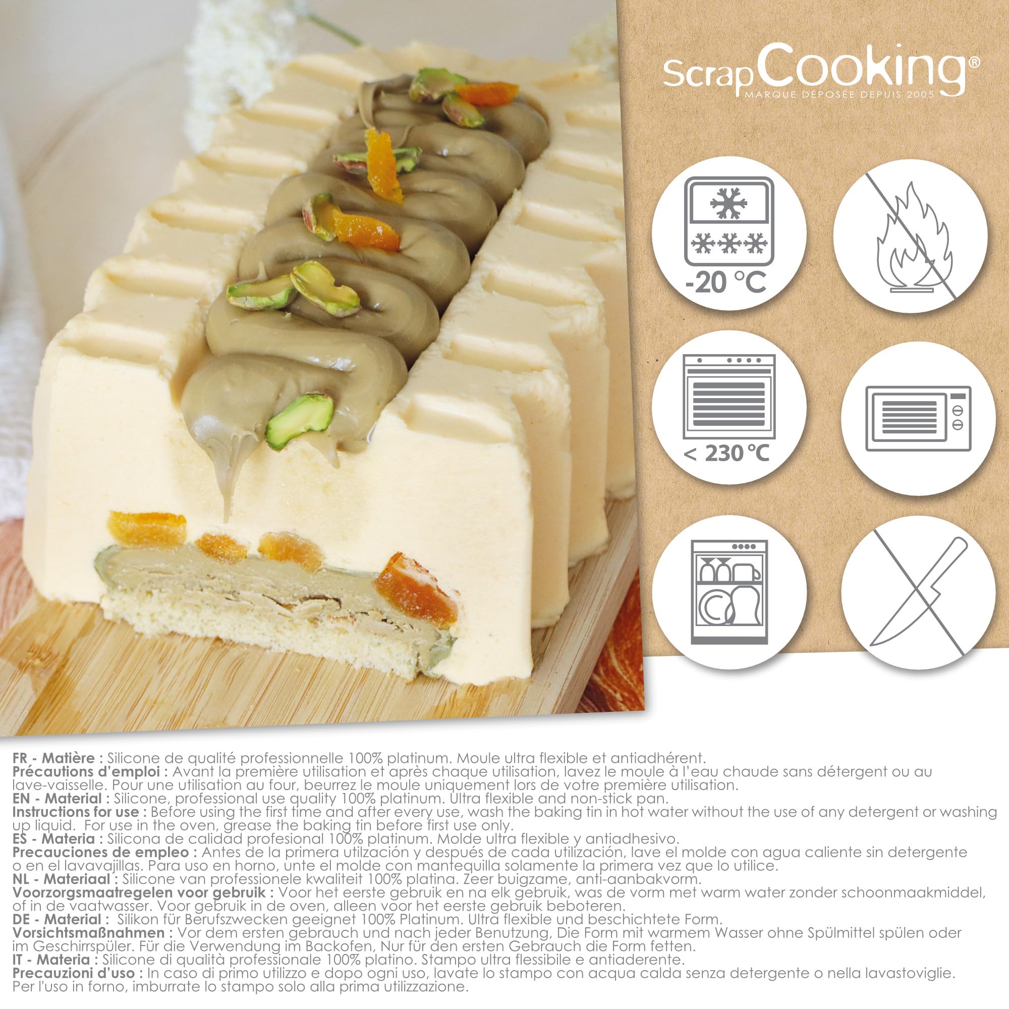 scrapcooking-marquise-2899-moule-silicone-b-che-cake-blanc image 5