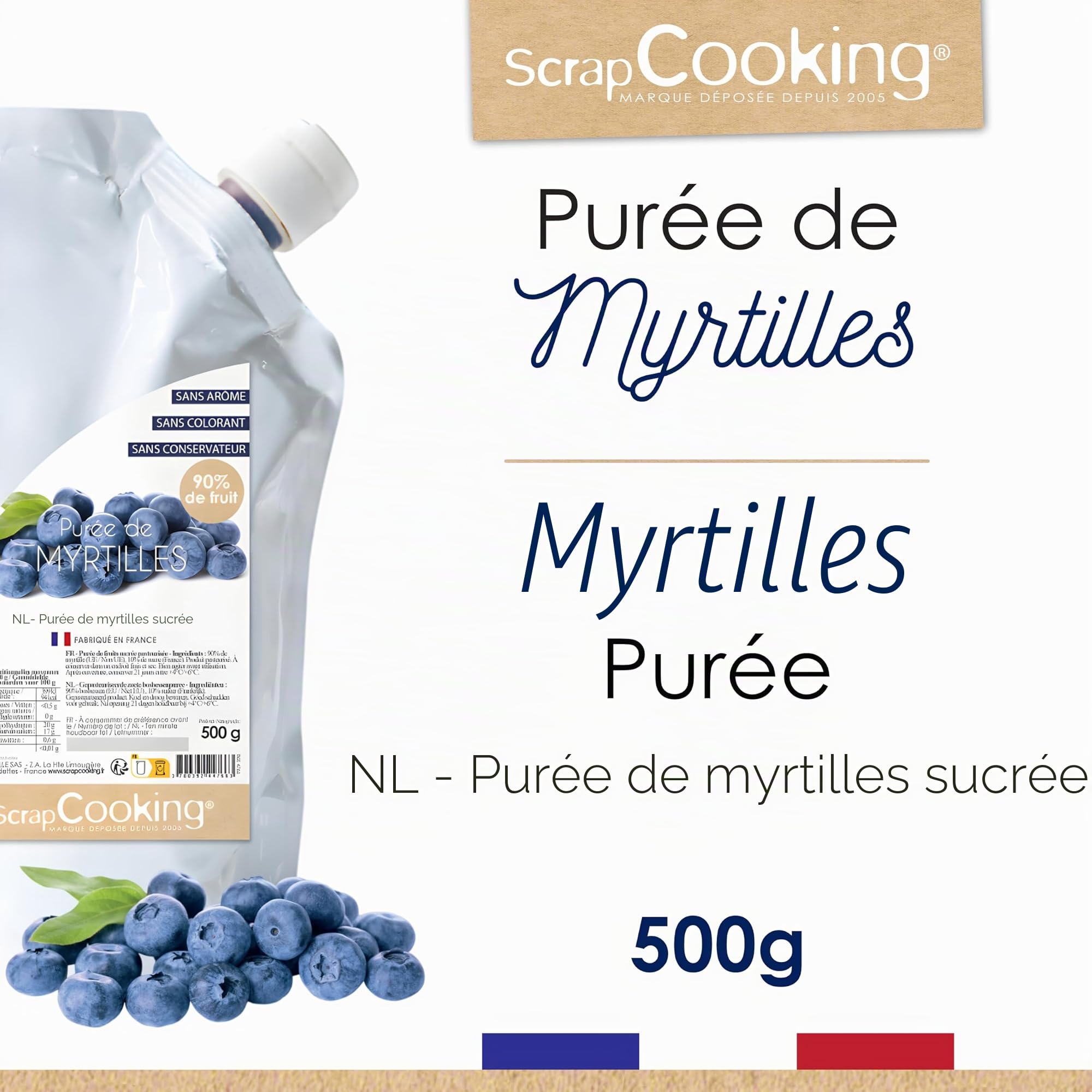 scrapcooking-ingr-dients-pur-e-myrtilles-500-g-fruit-90-gourde image 2