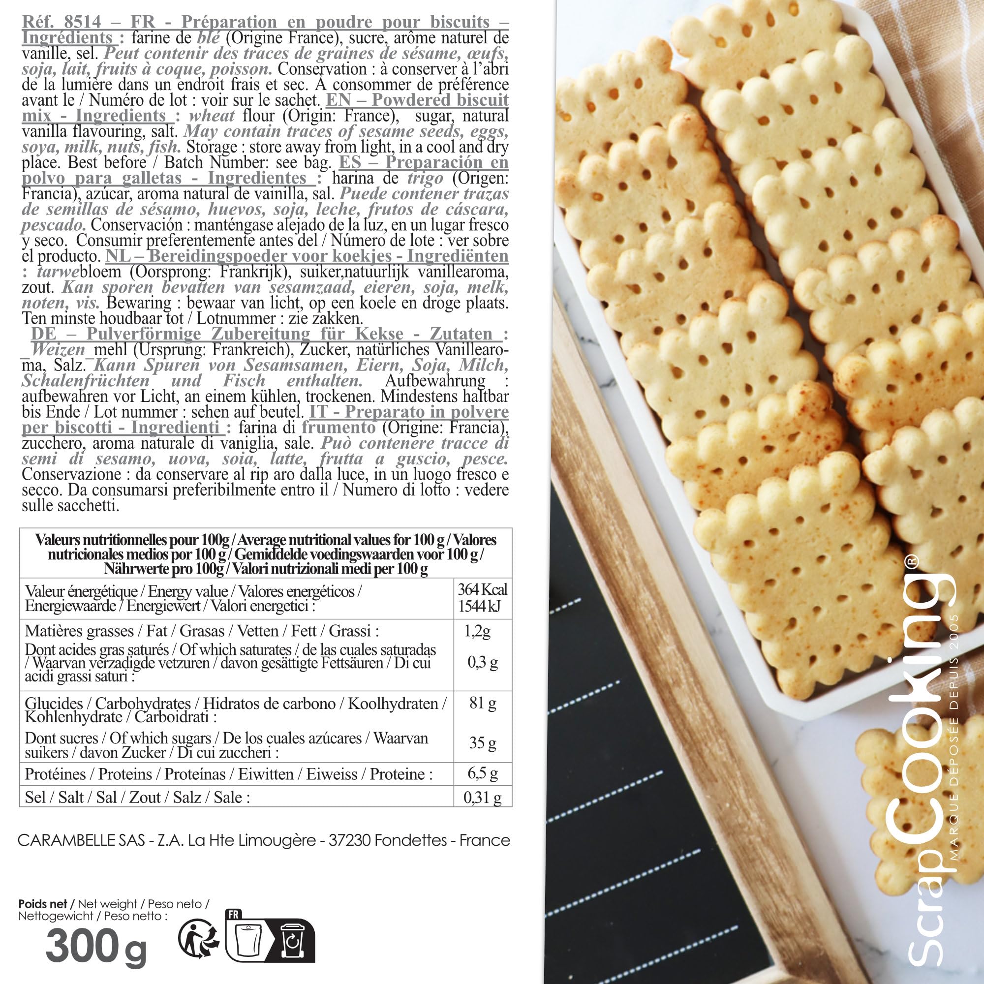 scrapcooking-ingr-dients-8514-pr-paration-biscuits-petits-beurre-vanille-300-g image 2