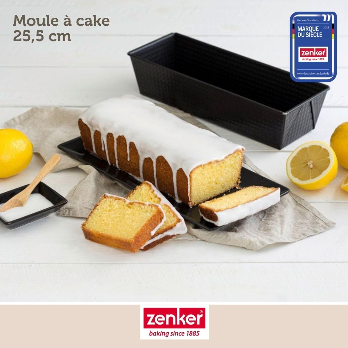 zenker-black-metallic-moule-cake-25-cm-noir-antiadh-sif image 2