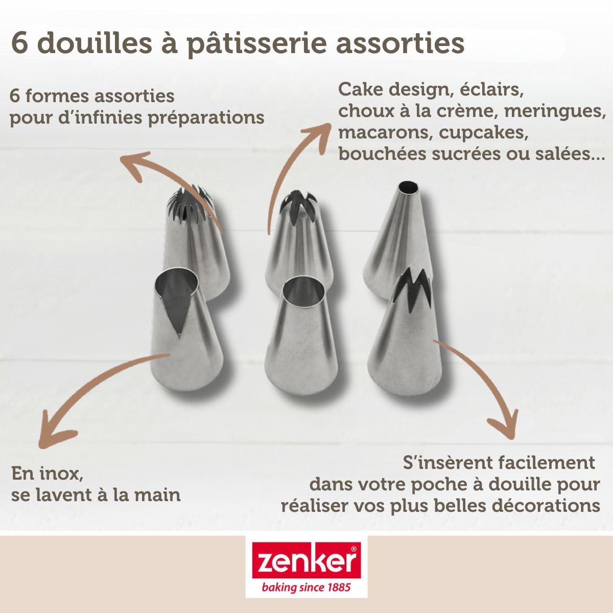 zenker-patisserie-lot-6-douilles-inox-d-coration-g-teaux image 5