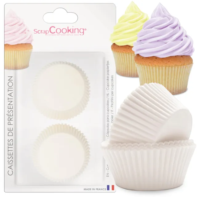 scrapcooking-mat-riel-4909-caissettes-cupcakes-blanches-x36-cuisson image 1