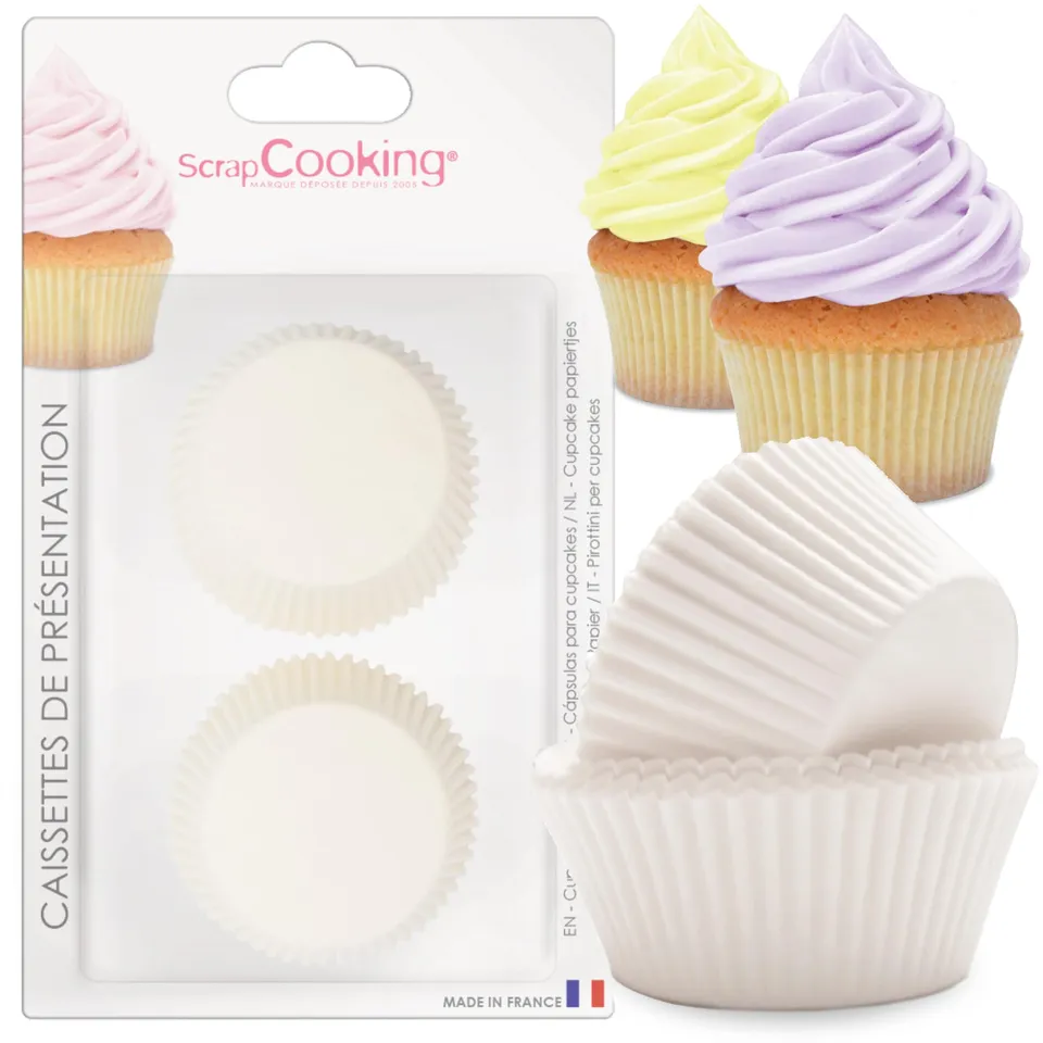 scrapcooking-mat-riel-4909-caissettes-cupcakes-blanches-x36-cuisson image 1