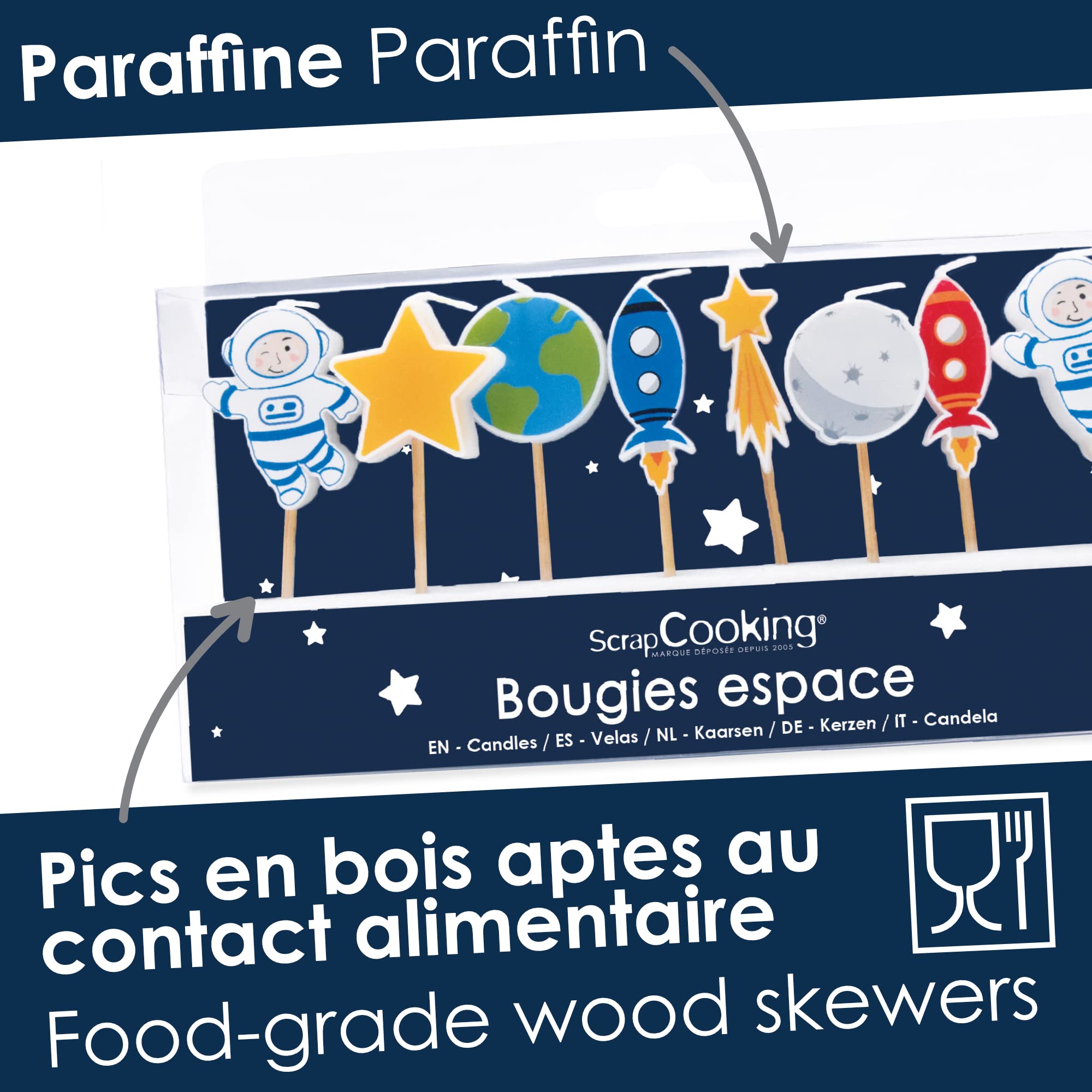 scrapcooking-d-corations-kit-8-bougies-espace-5060-g-teau-paraffine image 4