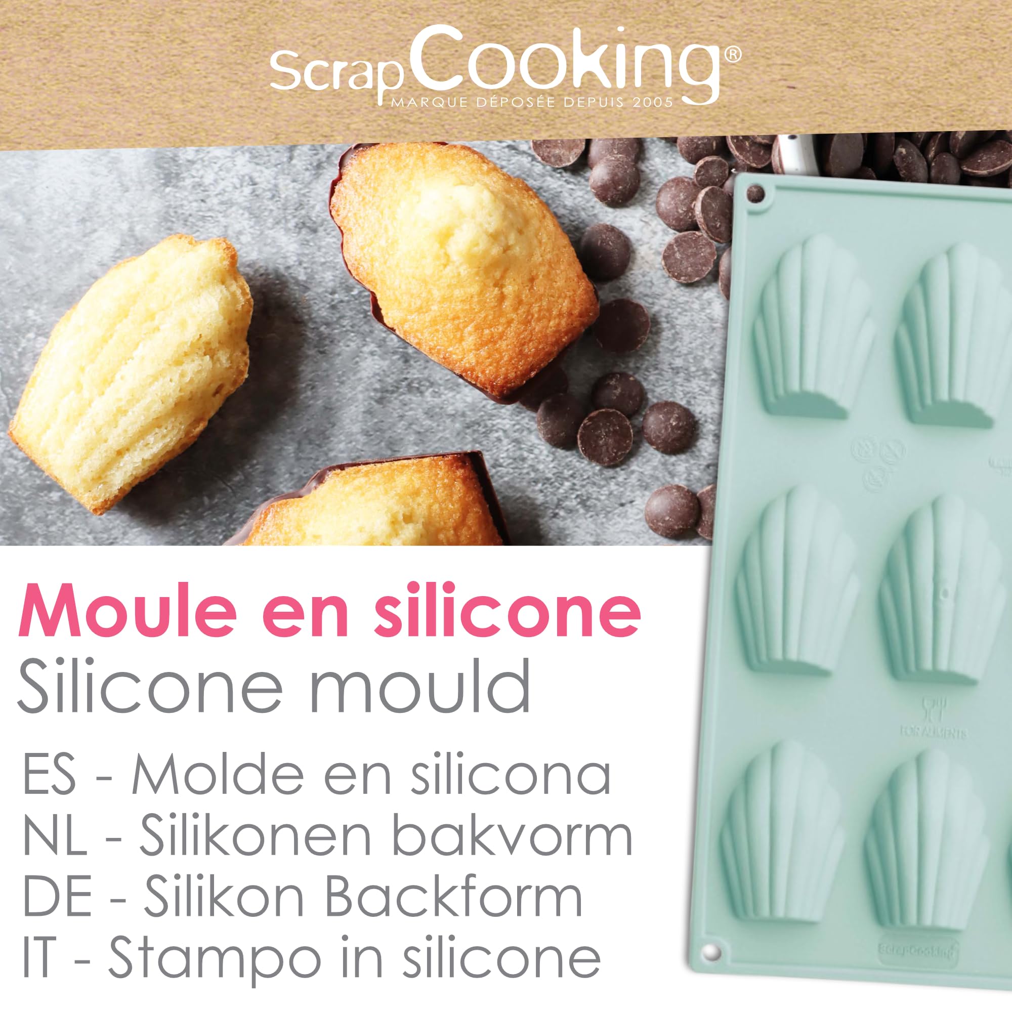 scrapcooking-moules-3115-moule-madeleines-silicone-9-vert image 2