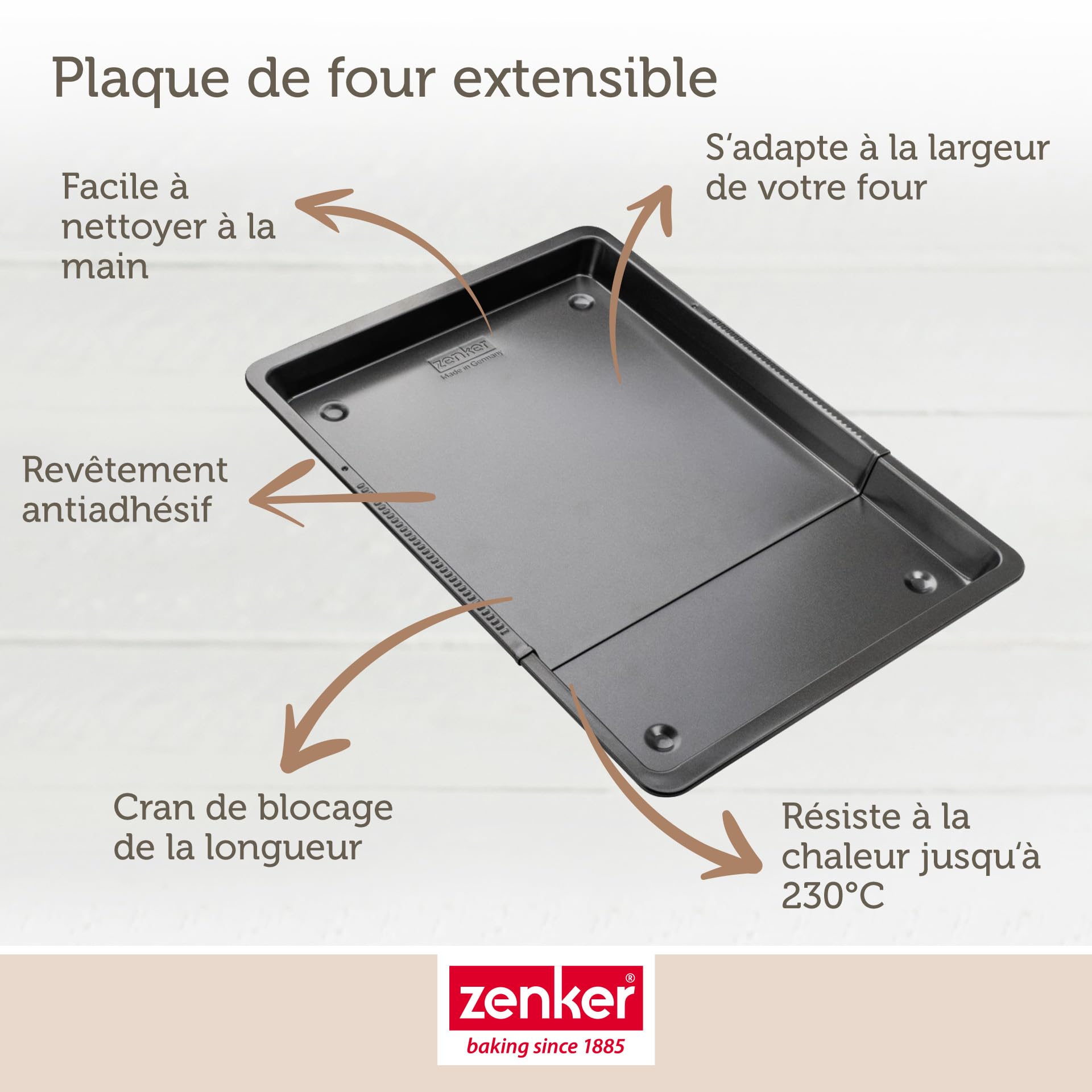 zenker-black-metallic-plaque-pizza-extensible-37-52-cm image 3