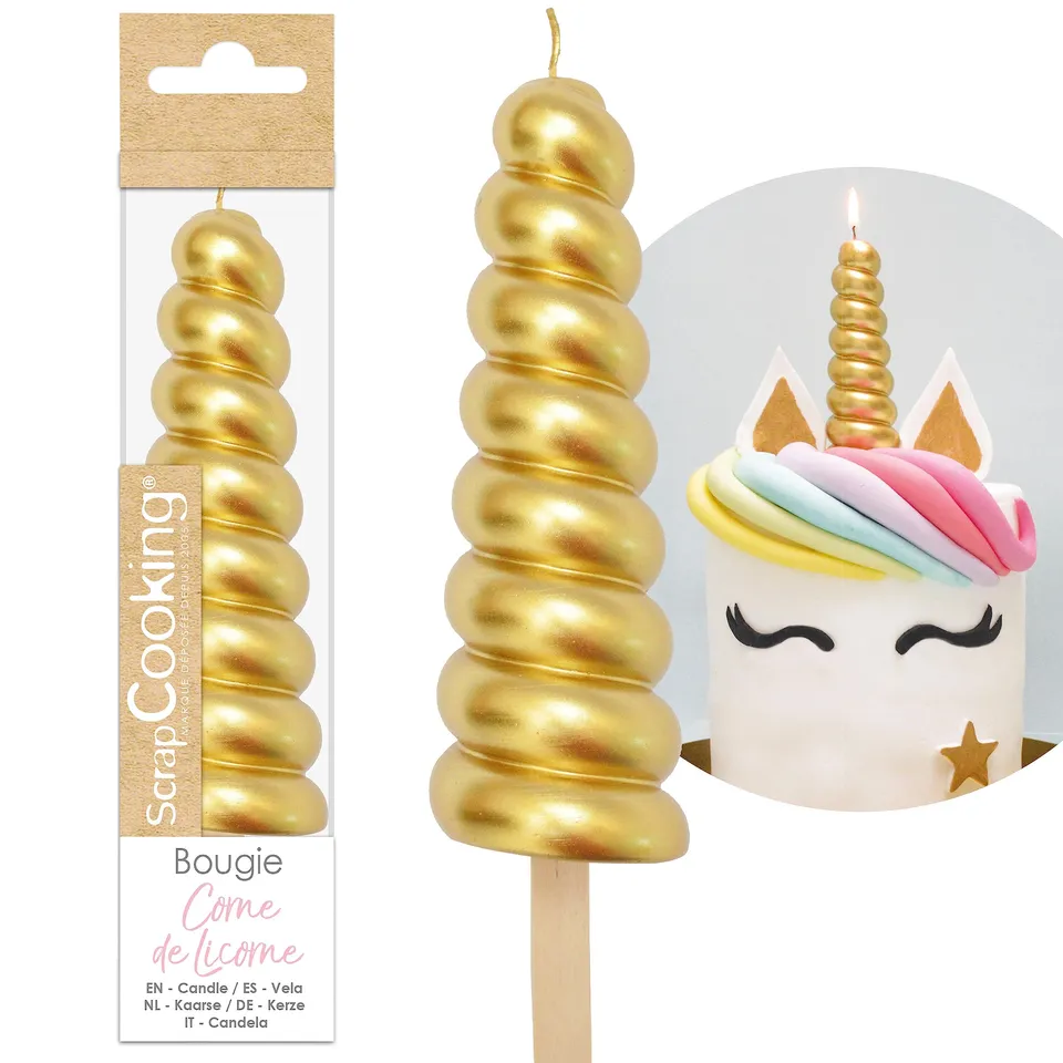 scrapcooking-d-corations-corne-licorne-0347-bougie-dor-e-xxl image 1