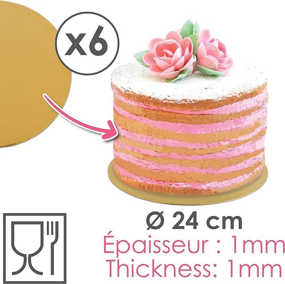 scrapcooking-mat-riel-6-supports-g-teaux-ronds-dor-noir-24-cm image 3