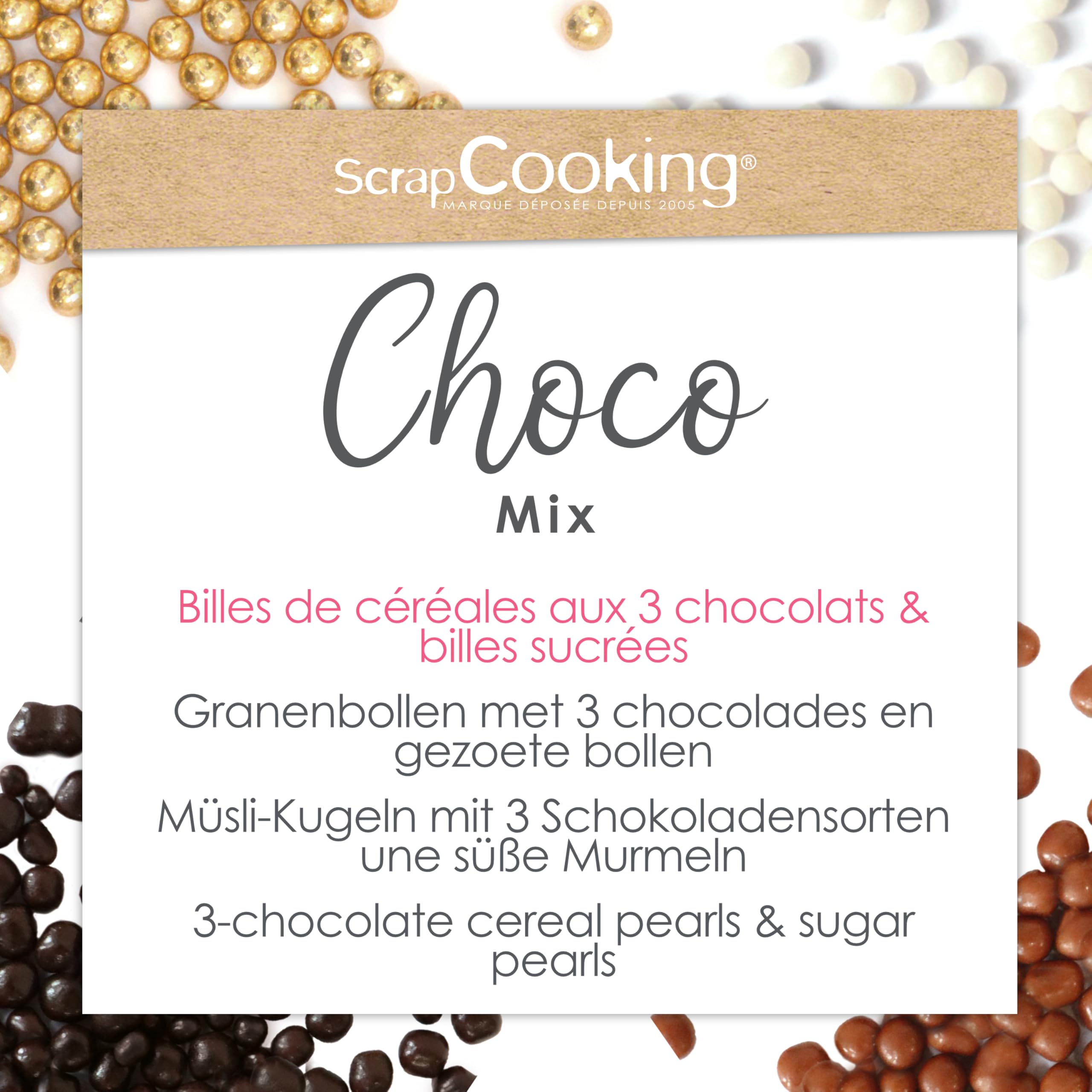 scrapcooking-d-corations-mix-choco-or-7462-billes-48-g image 3