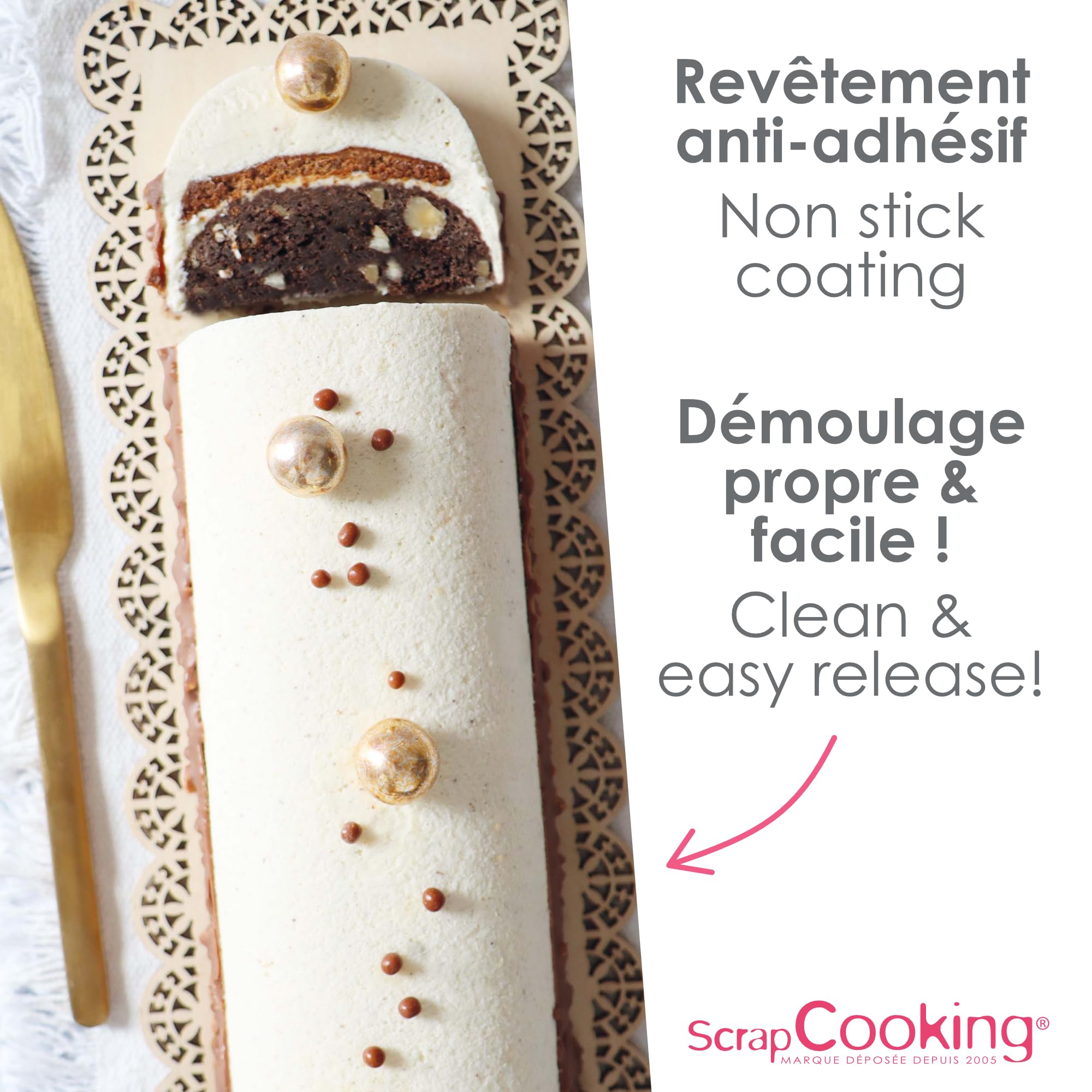 scrapcooking-moules-1293-moule-b-che-acier-beige-28-cm image 5