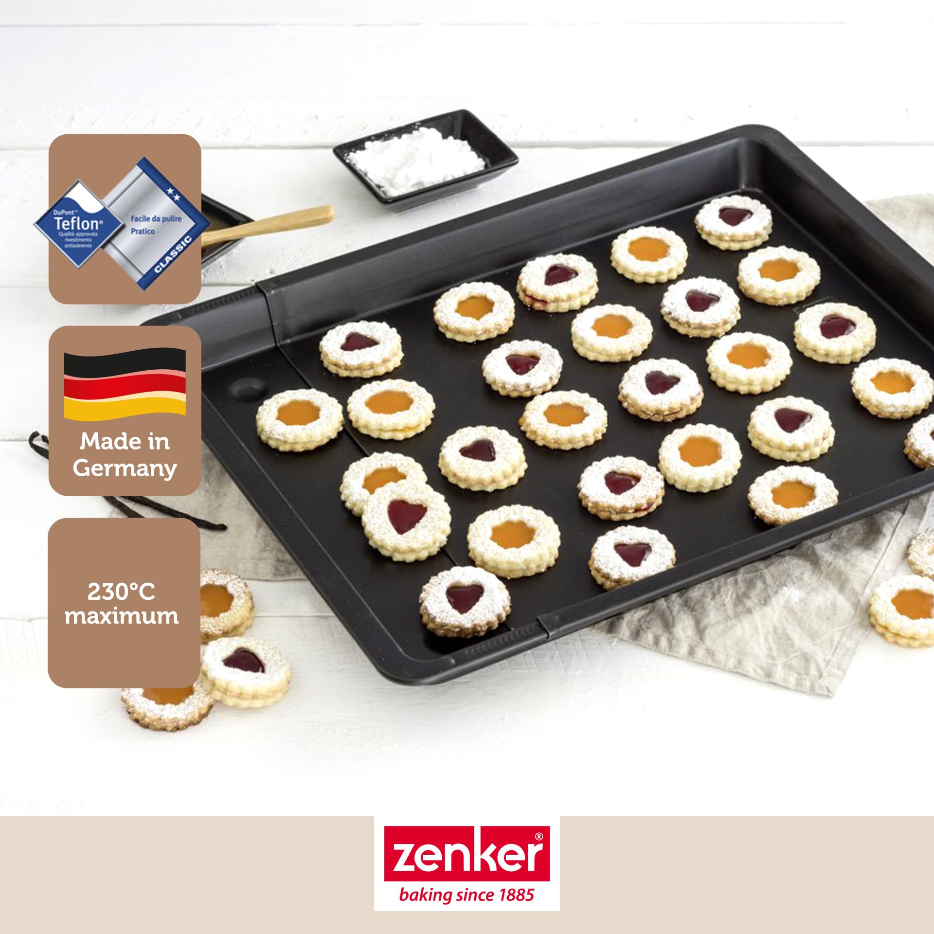 zenker-black-metallic-plaque-pizza-extensible-37-52-cm image 2