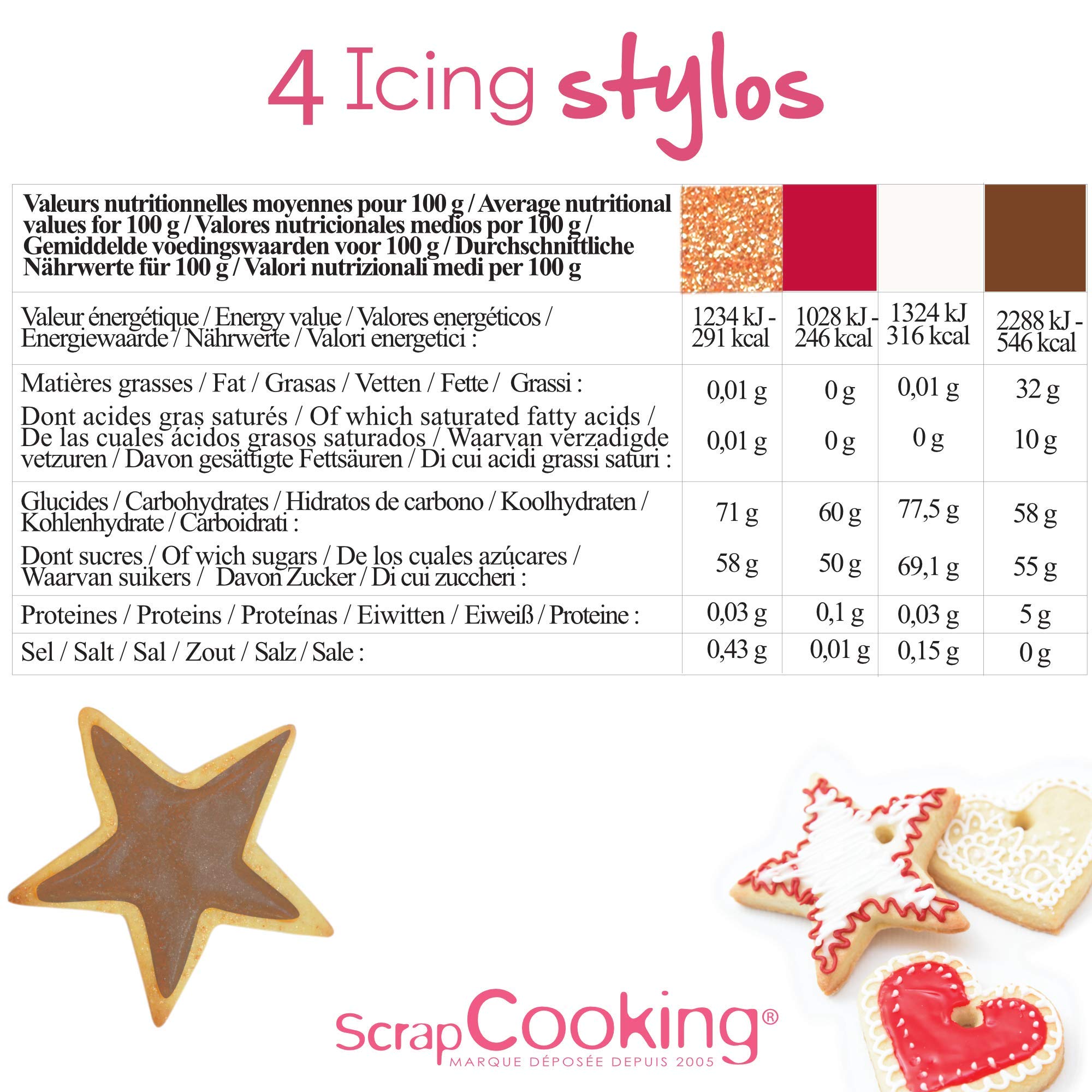 scrapcooking-stylos-icing-x4-or-choco-blanc-rouge-comestible image 2