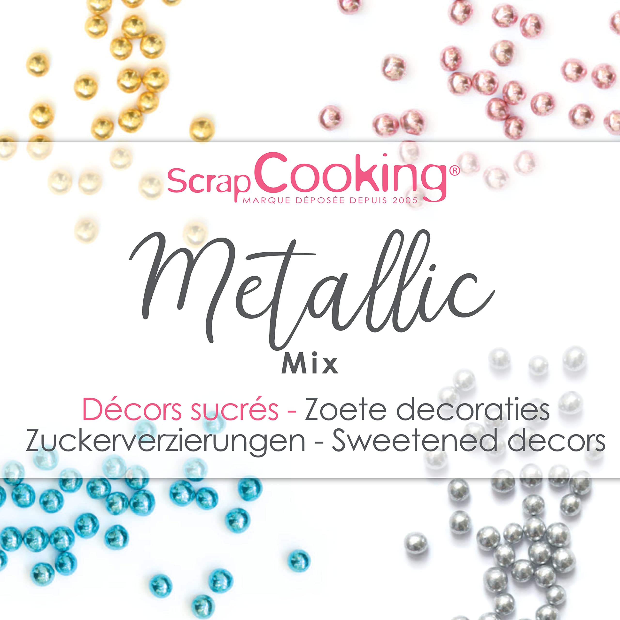 scrapcooking-d-corations-7518-metallic-mix-d-cors-sucr-s-64-g image 2